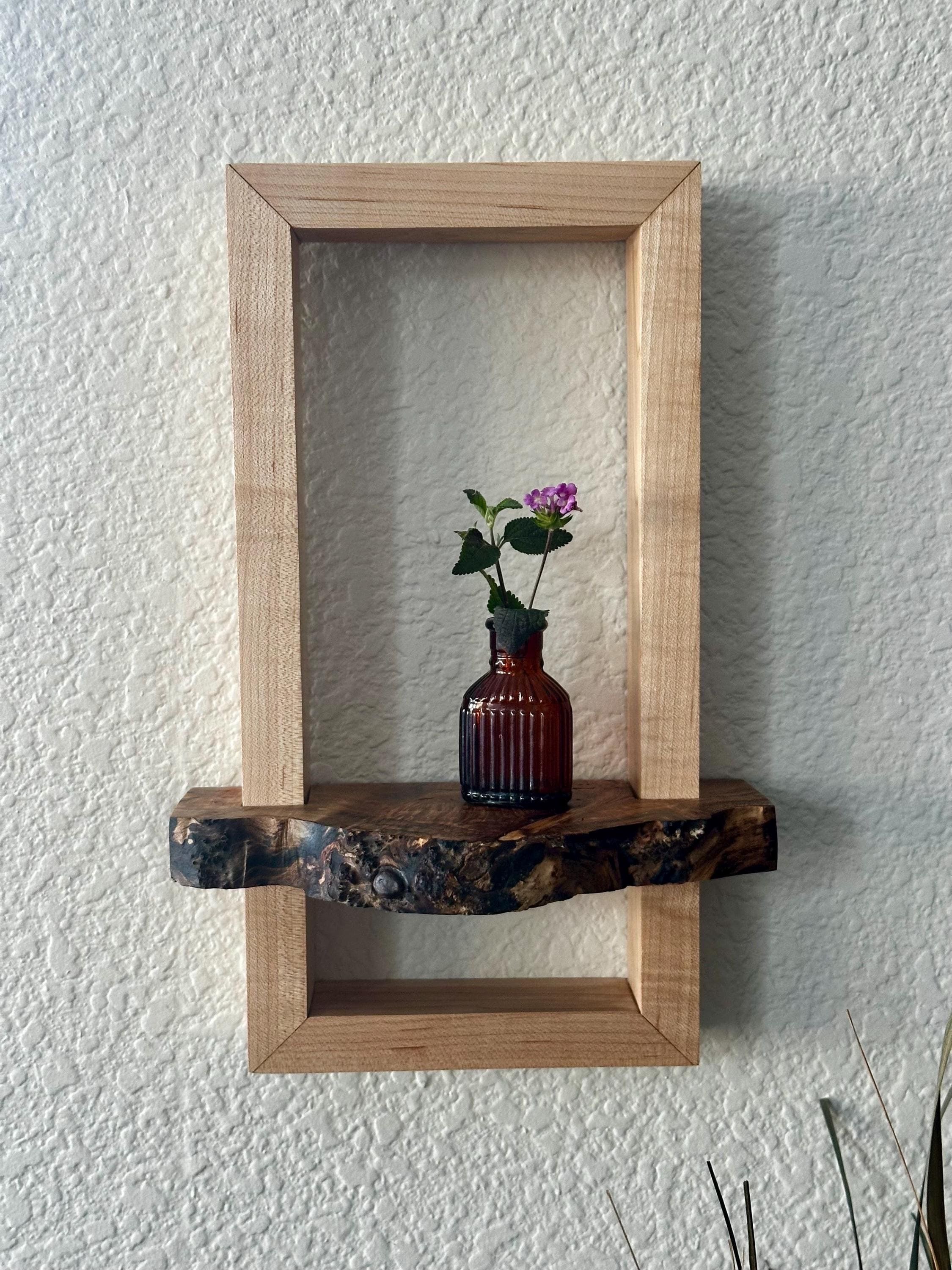 Maple framed Ambrosia Maple Burl Shelf