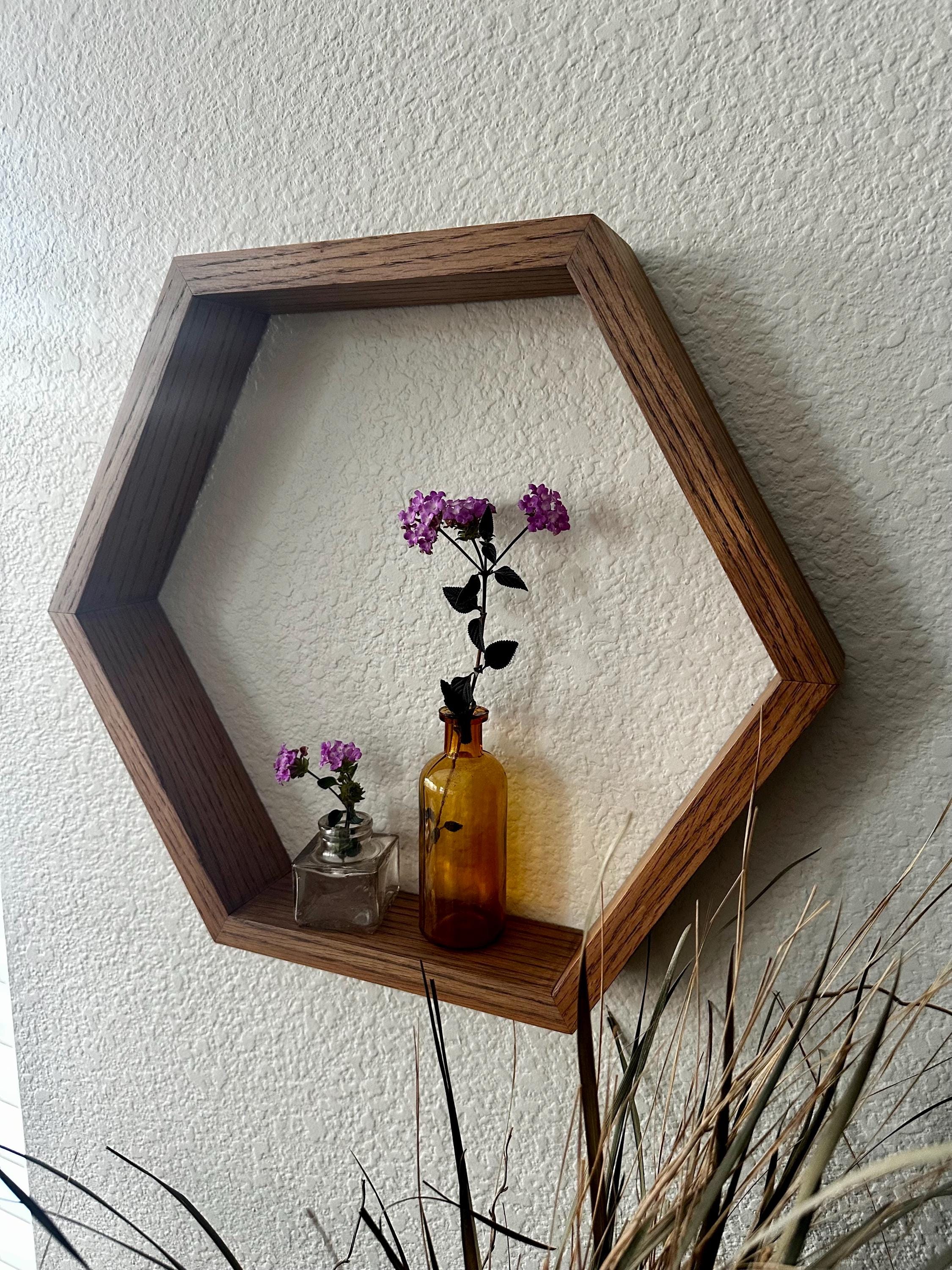 Oak Hardwood Hexagon Shelf