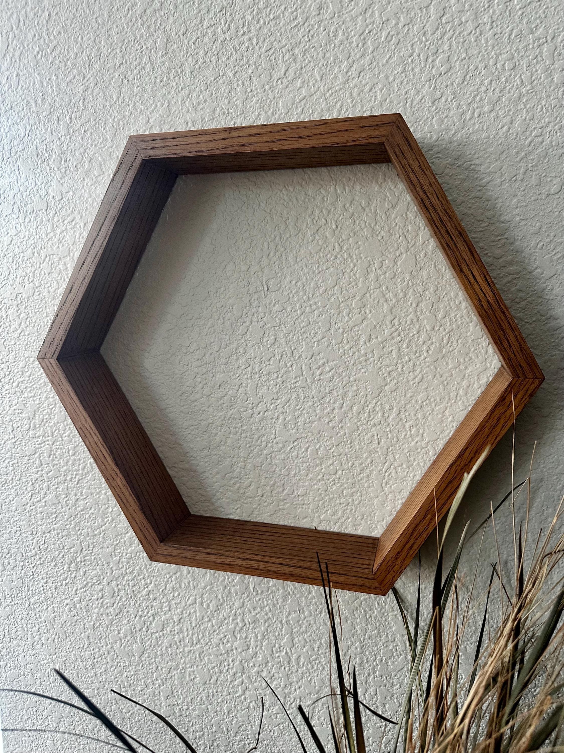 Oak Hardwood Hexagon Shelf