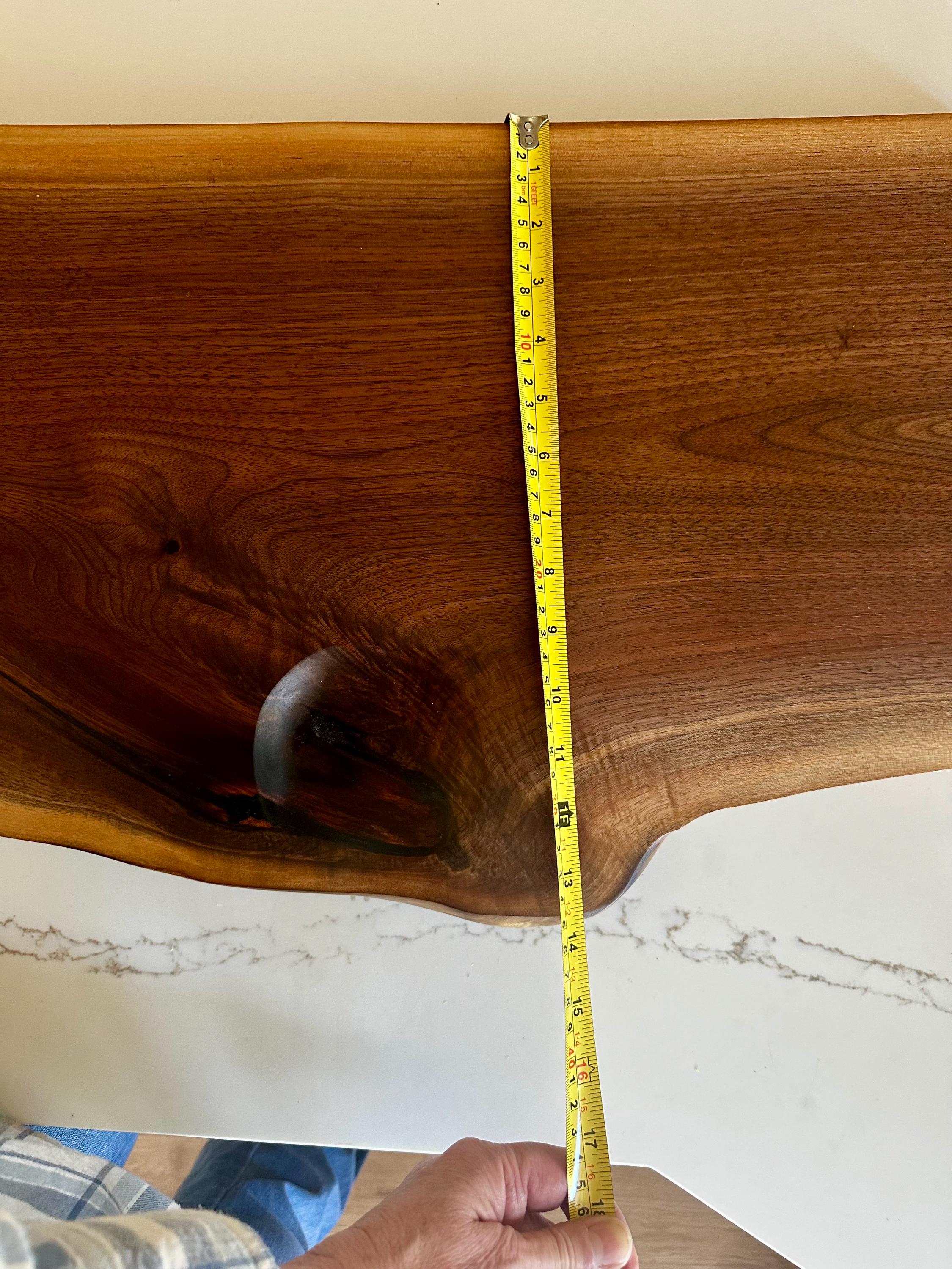 Live-Edge Walnut Charcuterie Board with Integrated “Nut” Bowl