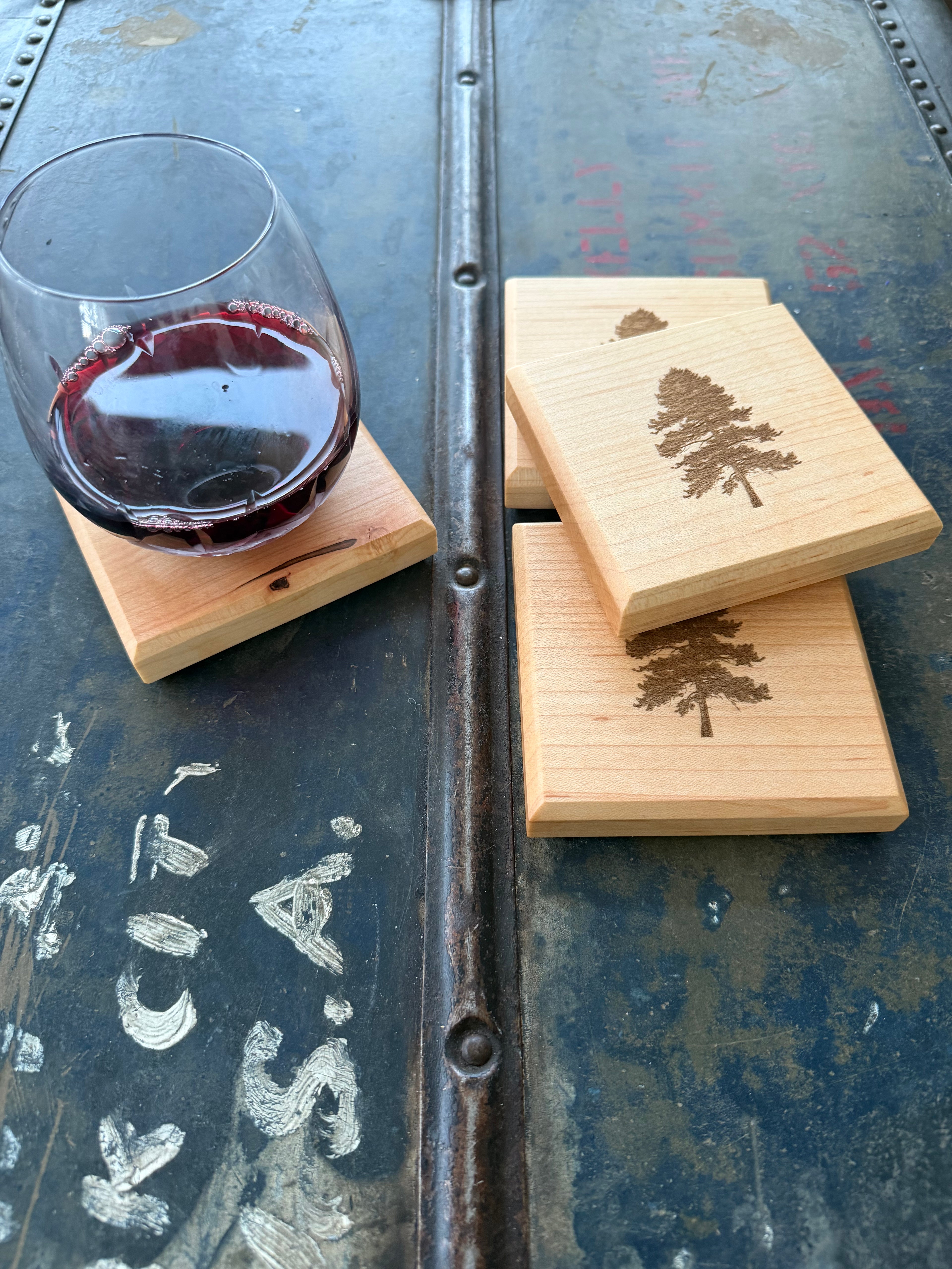 Maple Engraved Coasters (set of four)
