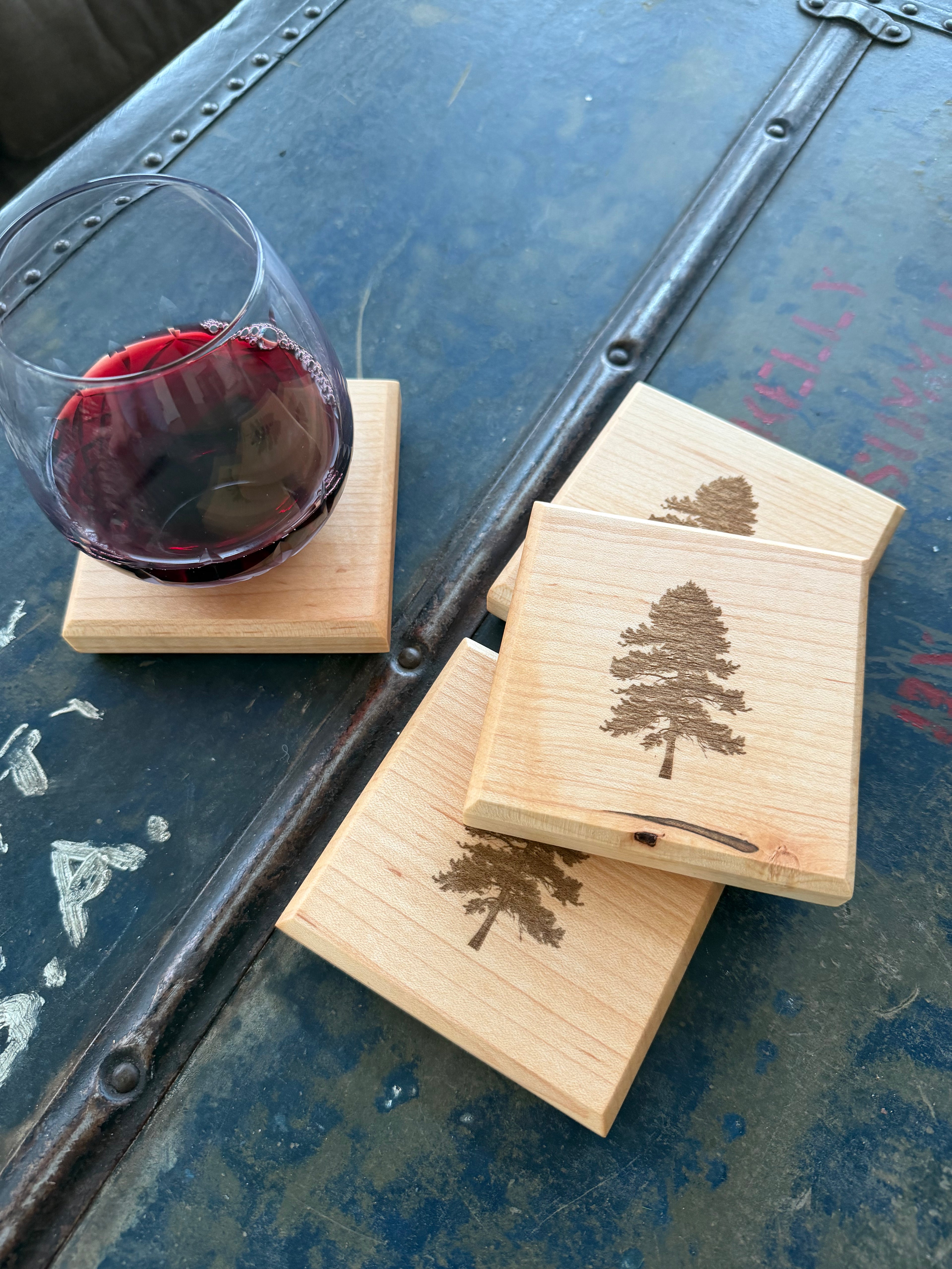 Maple Engraved Coasters (set of four)