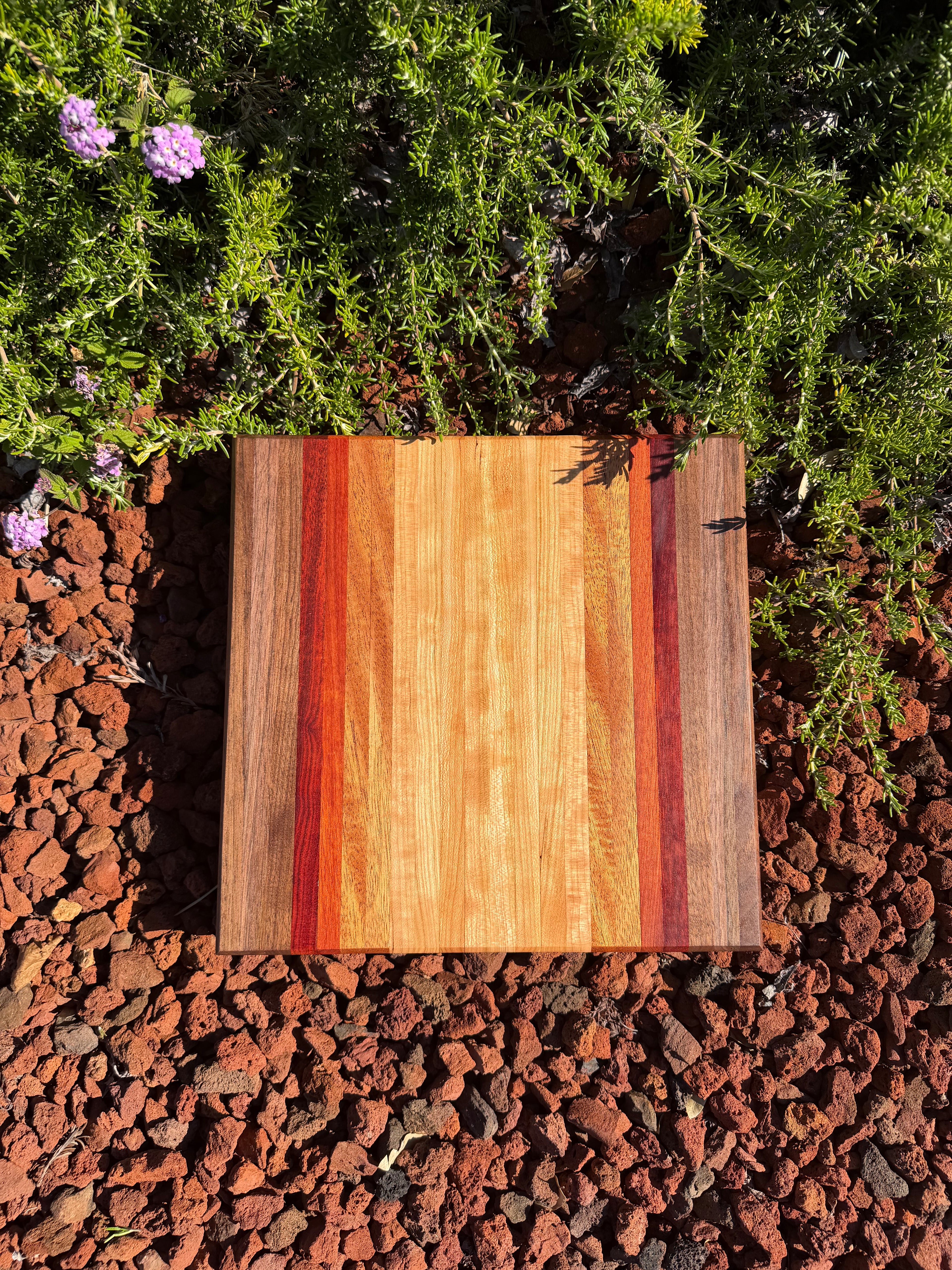 Artisan Striped Hardwood Cutting Board