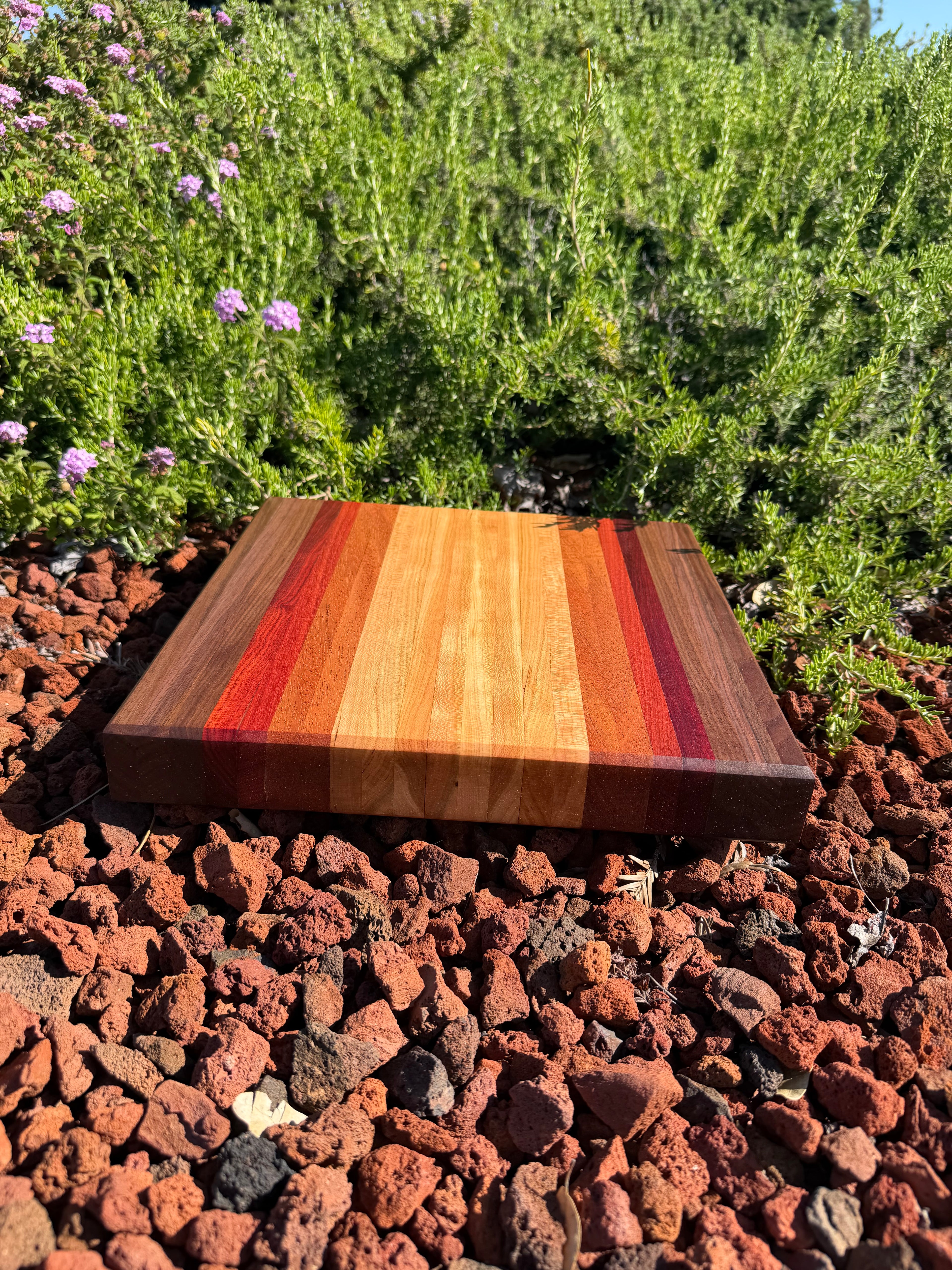 Artisan Striped Hardwood Cutting Board