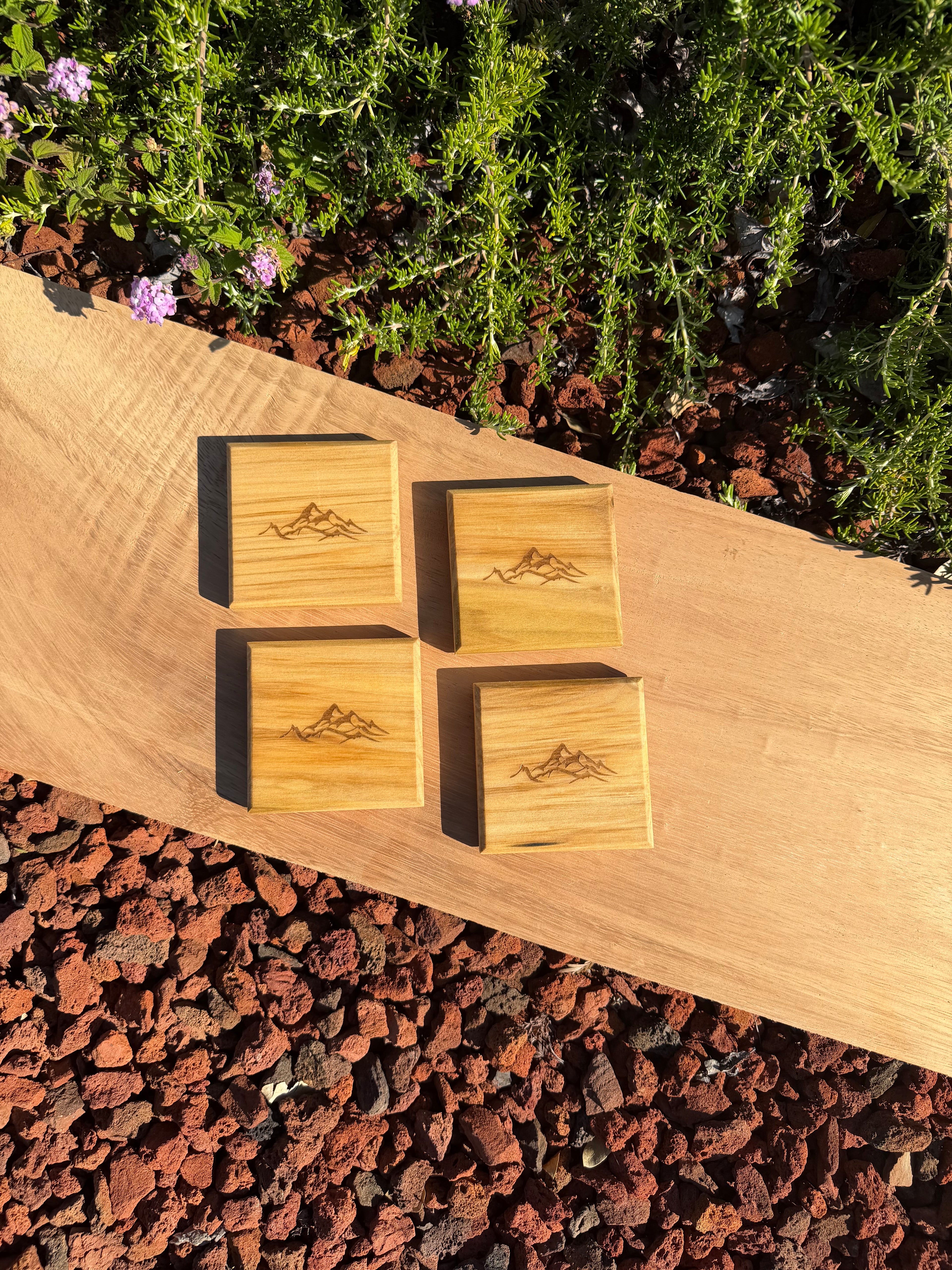 Engraved Poplar Coasters