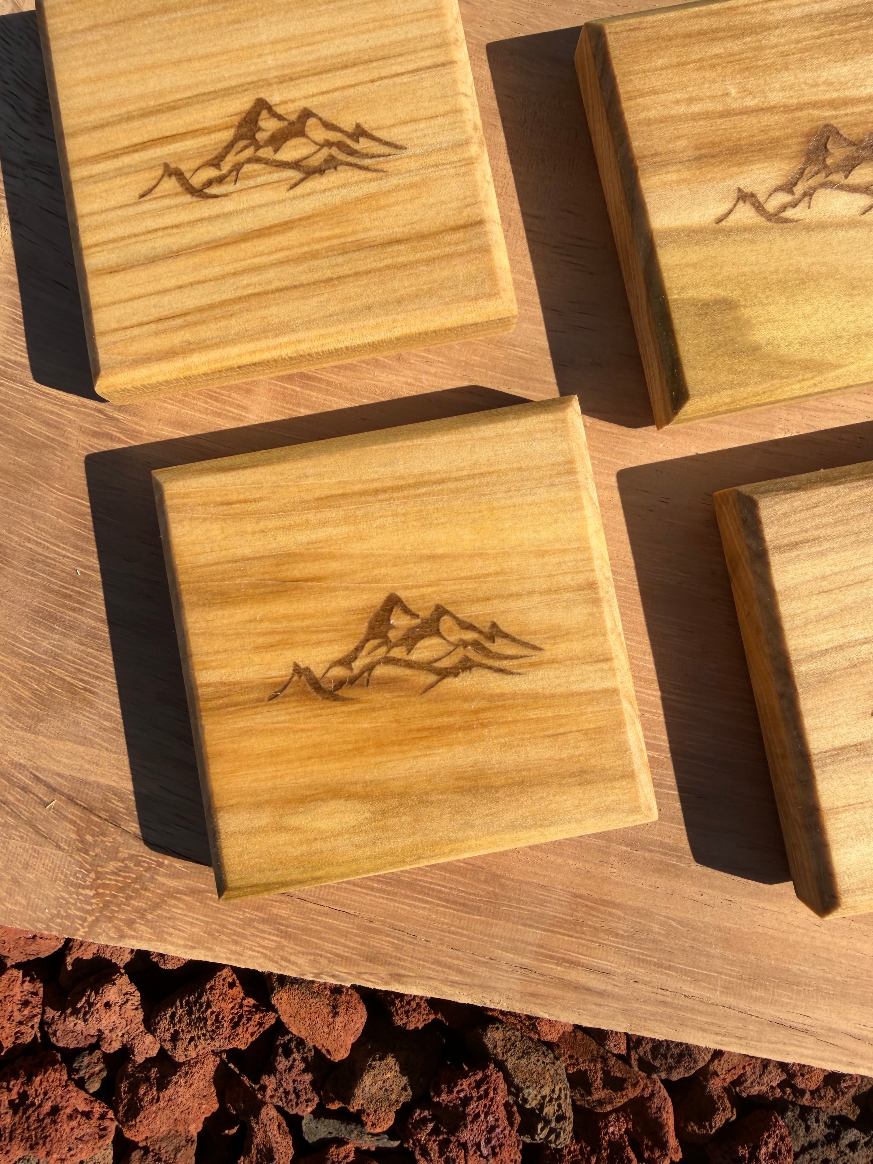 Engraved Poplar Coasters