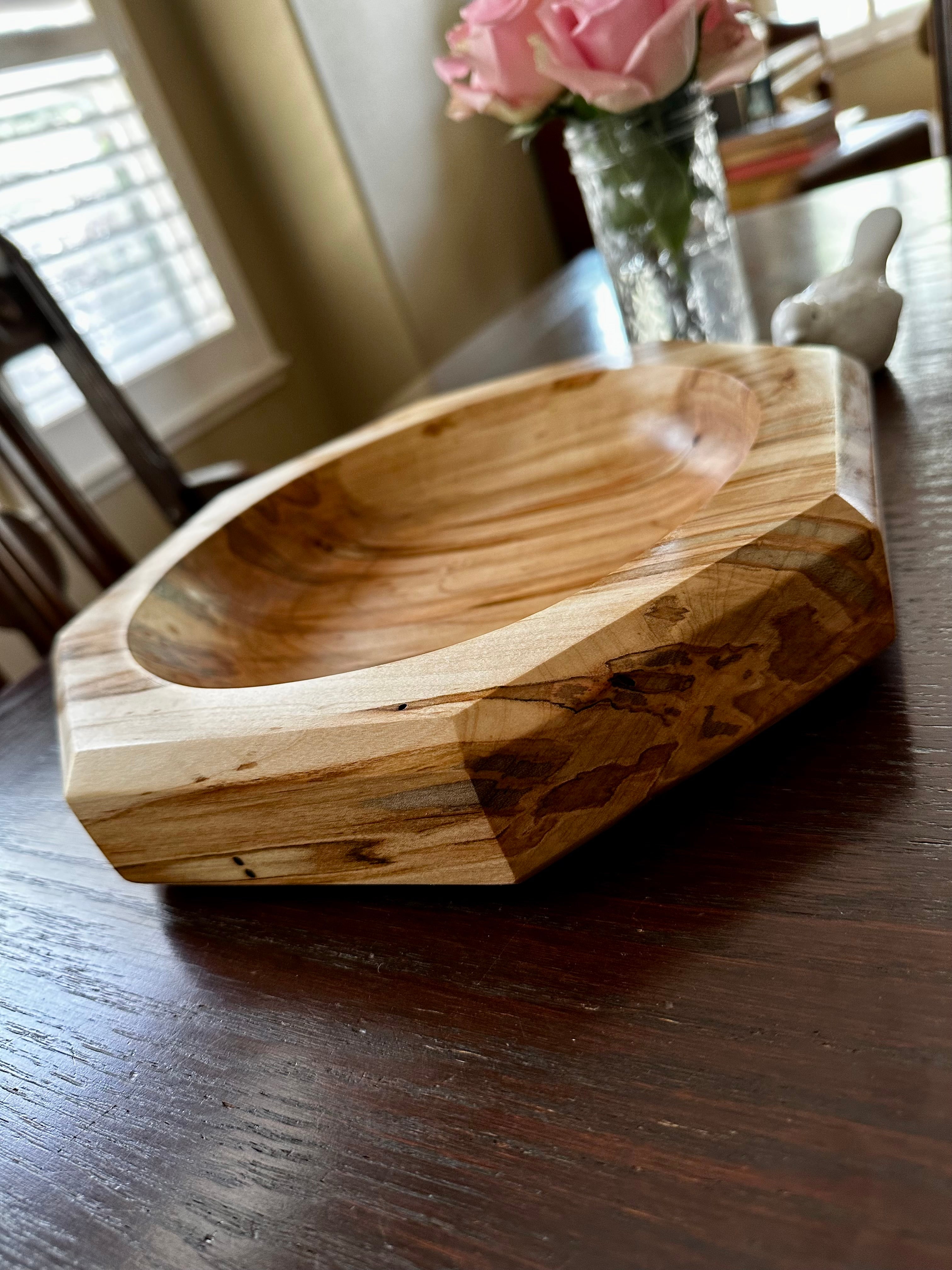 Handmade Ambrosia Maple Hardwood Bowl