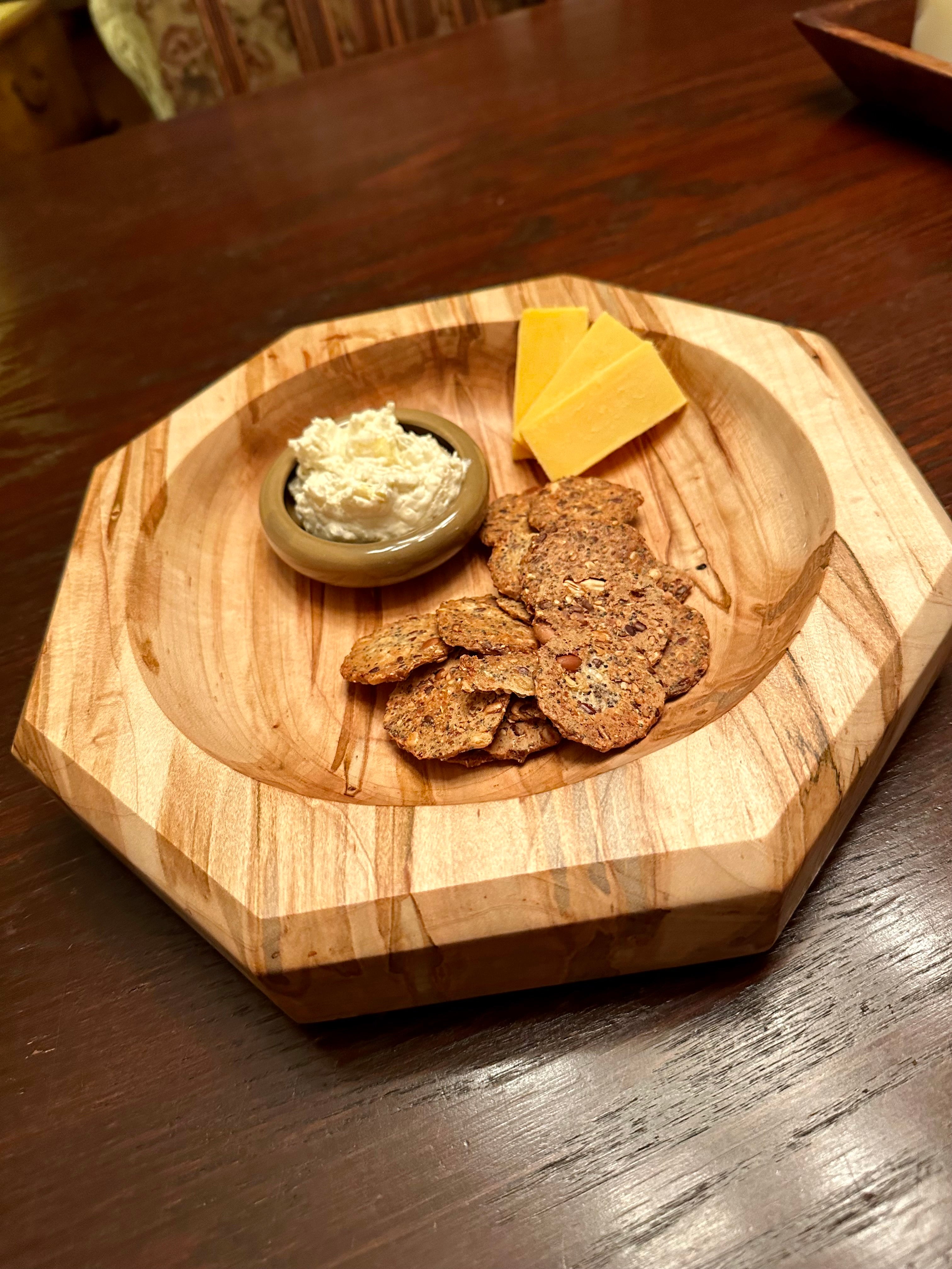 Handmade Ambrosia Maple Hardwood Bowl