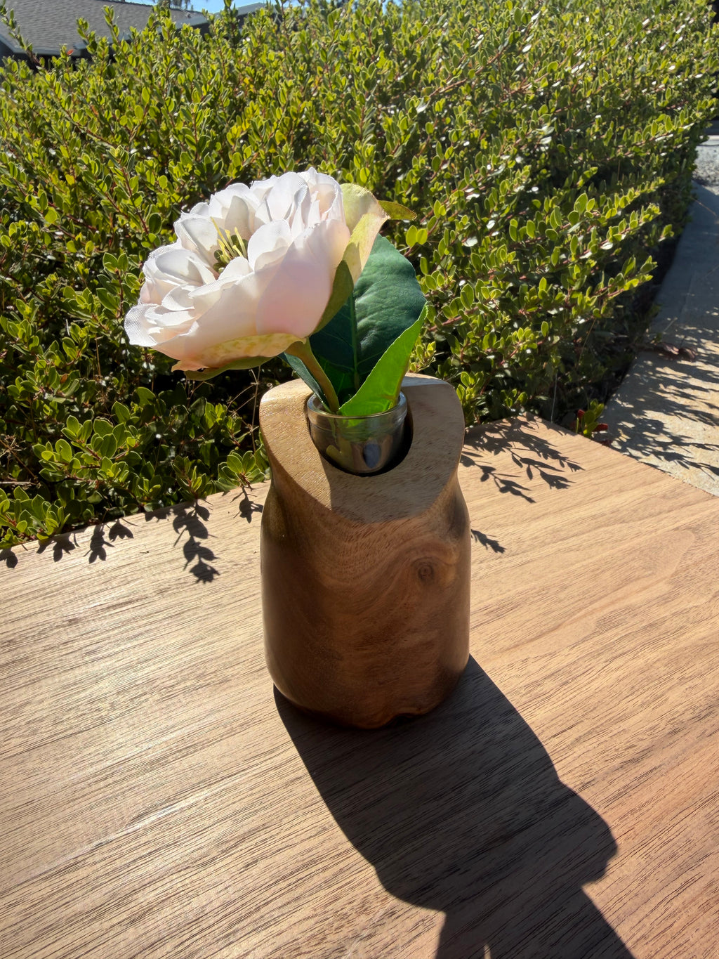 Hand-turned Live Edge Black Walnut Bud Vase