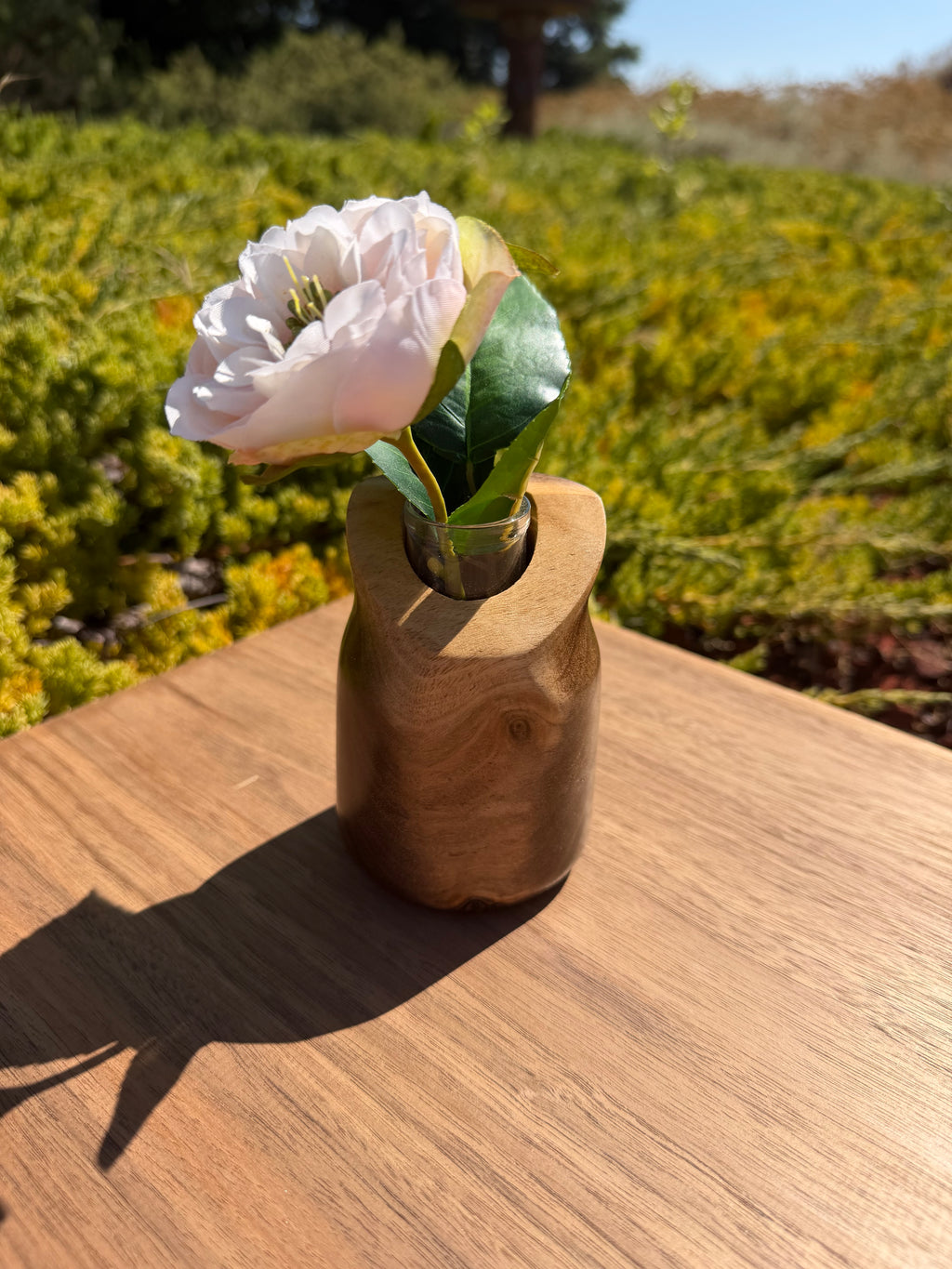 Hand-turned Live Edge Black Walnut Bud Vase