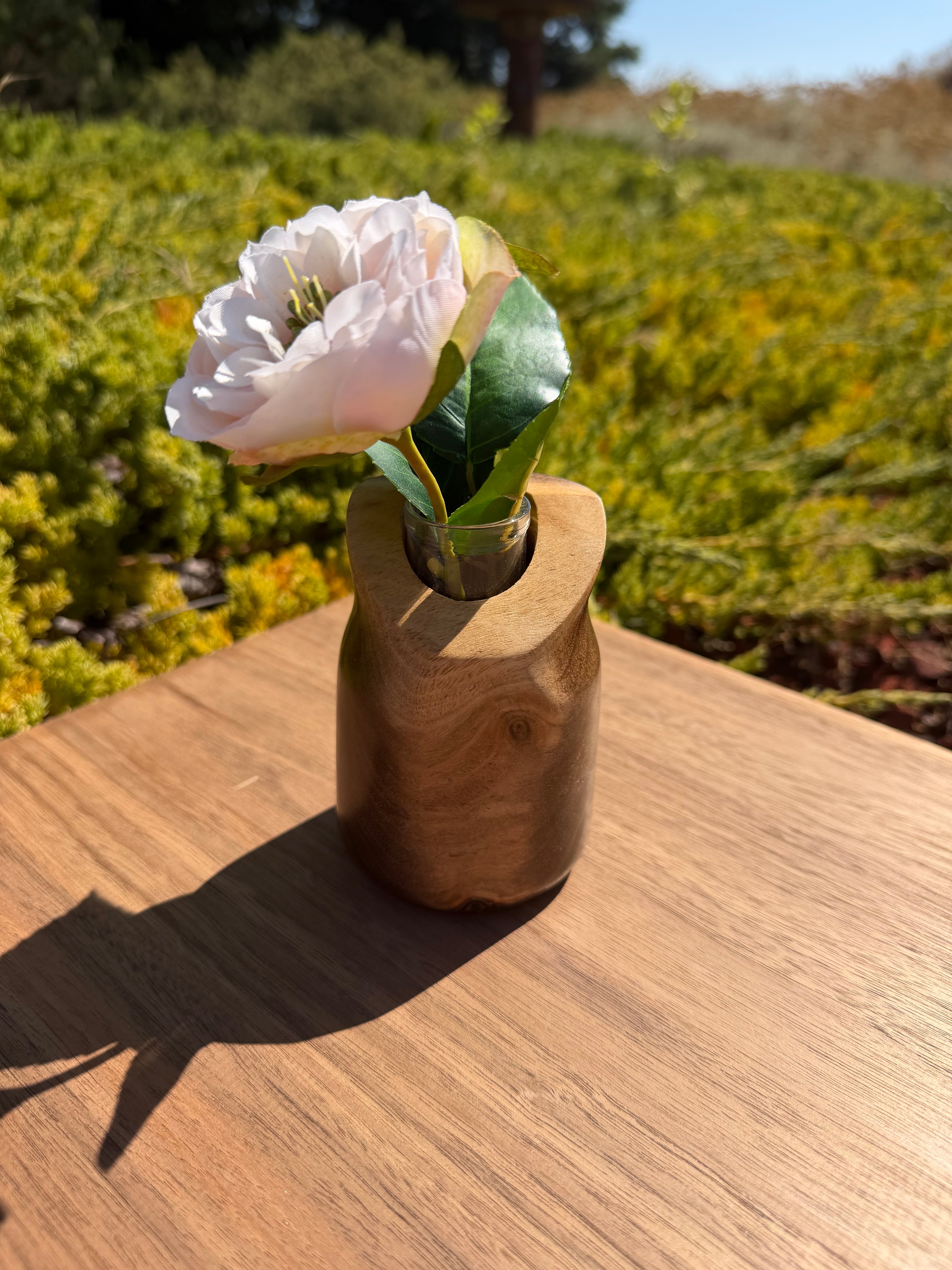 Hand-turned Live Edge Black Walnut Bud Vase