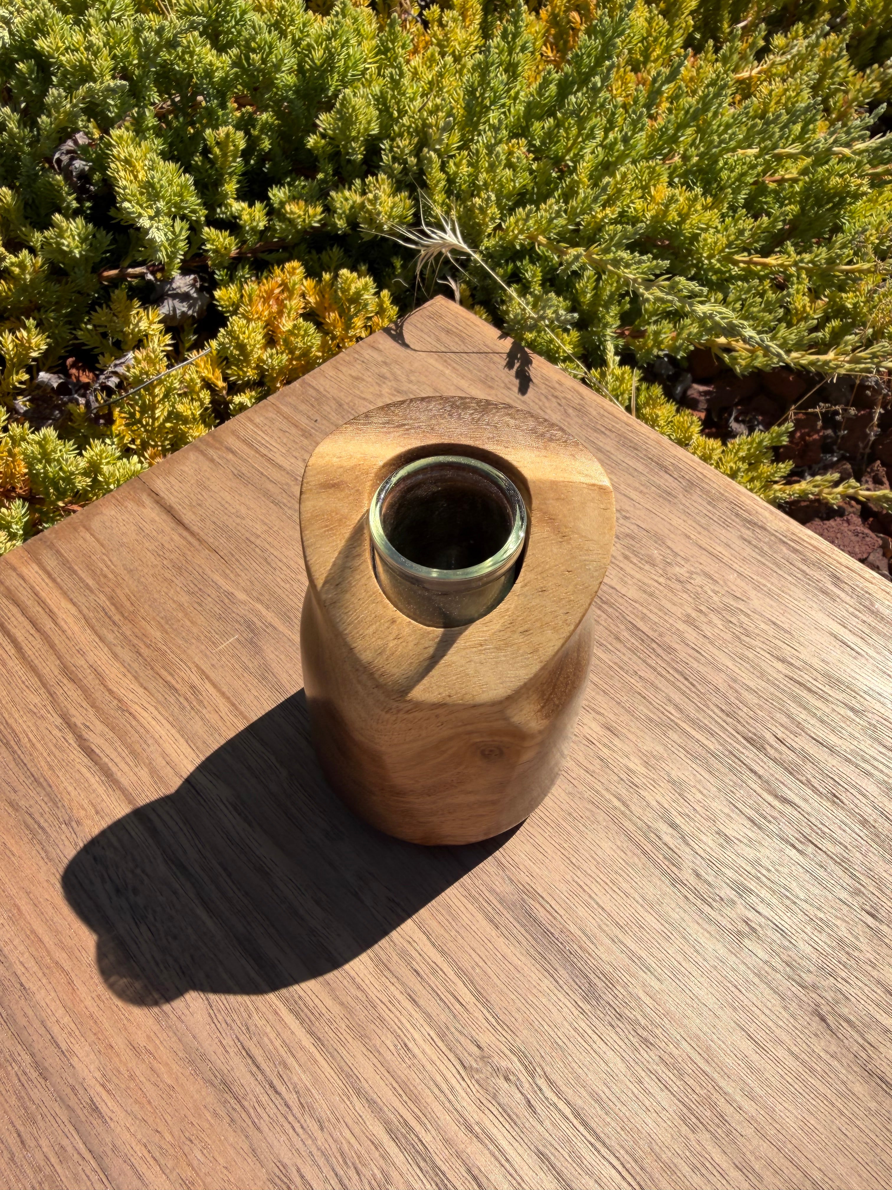 Hand-turned Live Edge Black Walnut Bud Vase