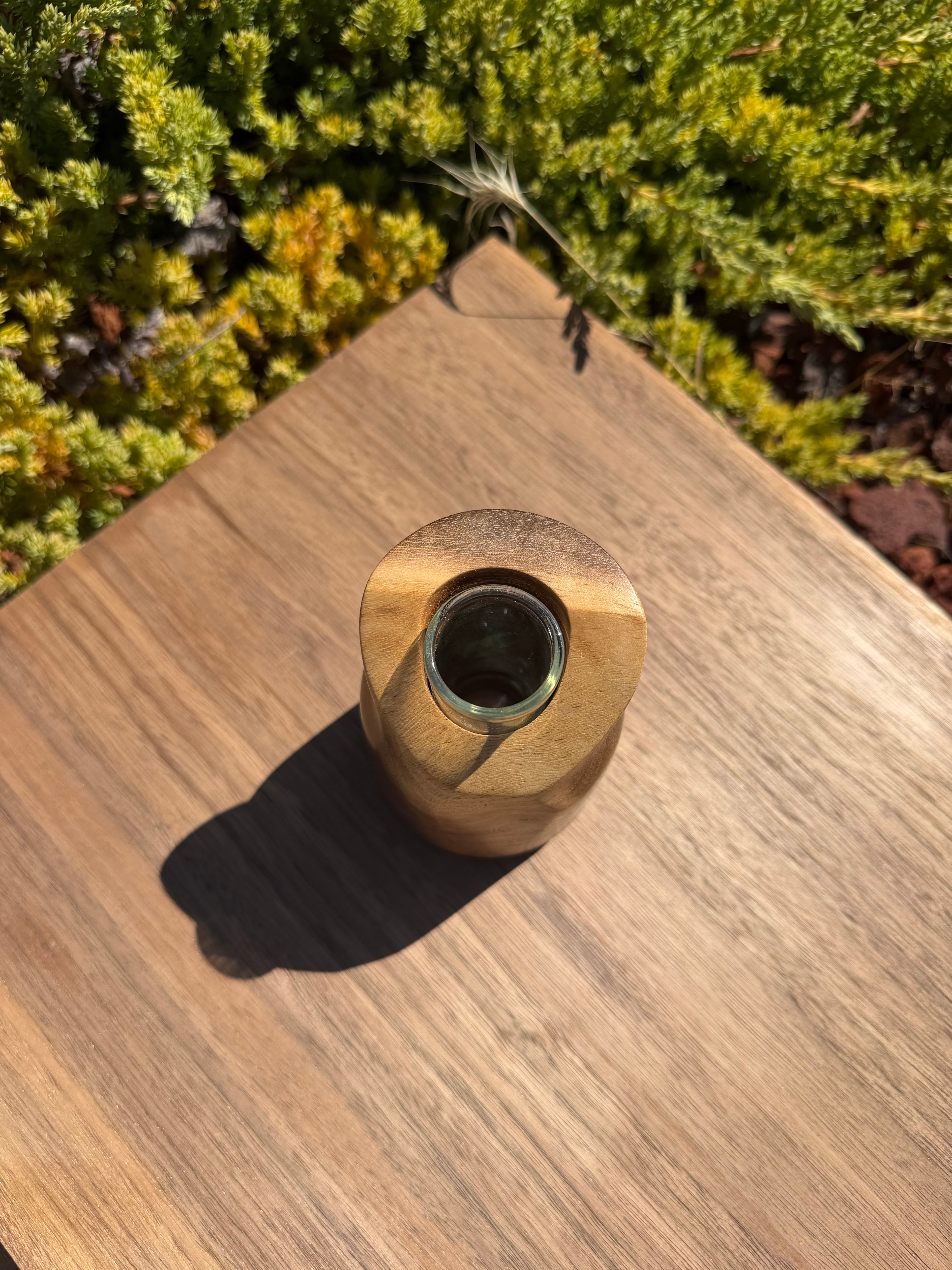 Hand-turned Live Edge Black Walnut Bud Vase