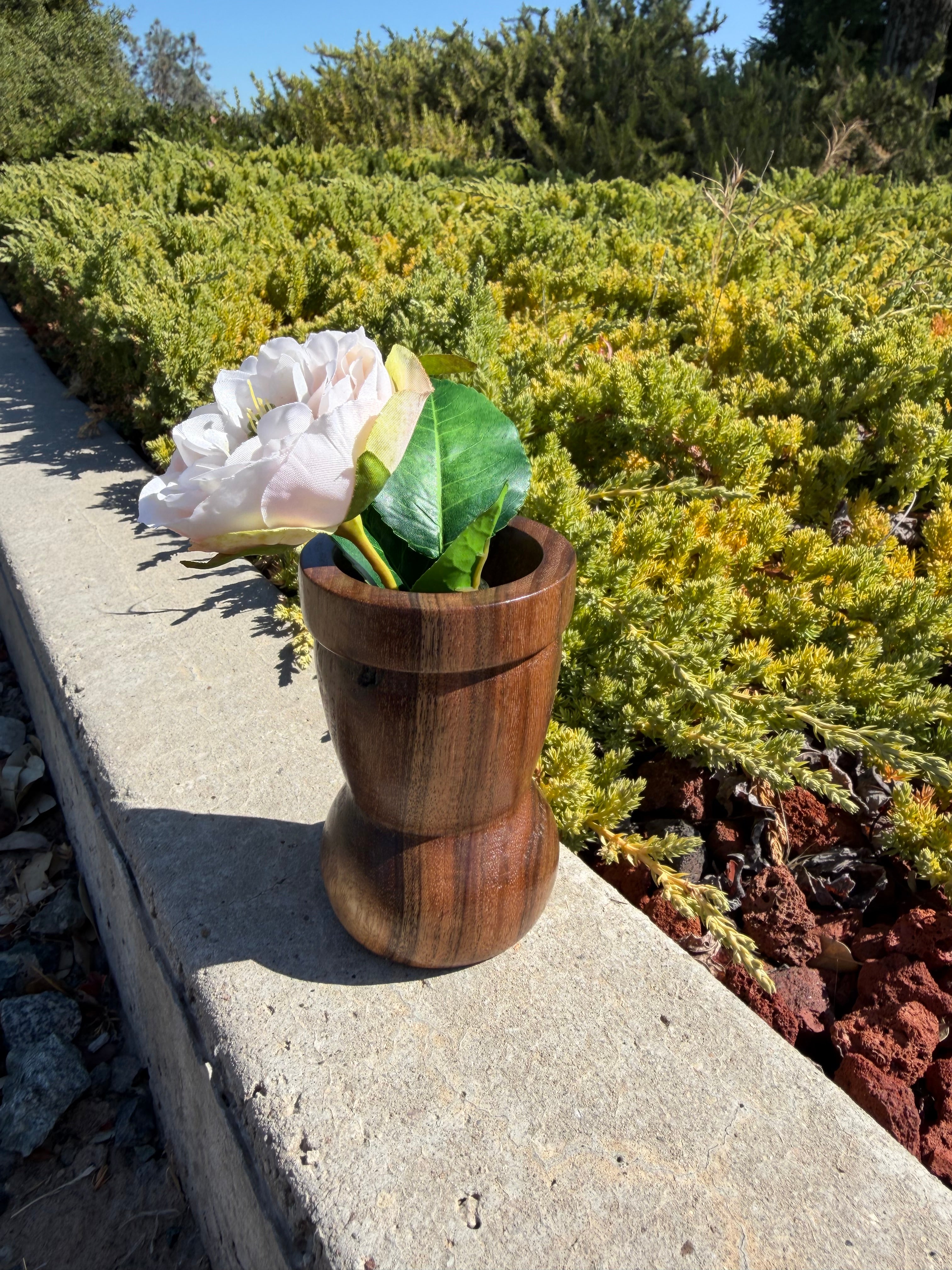 Unique Black Walnut Bud Vase