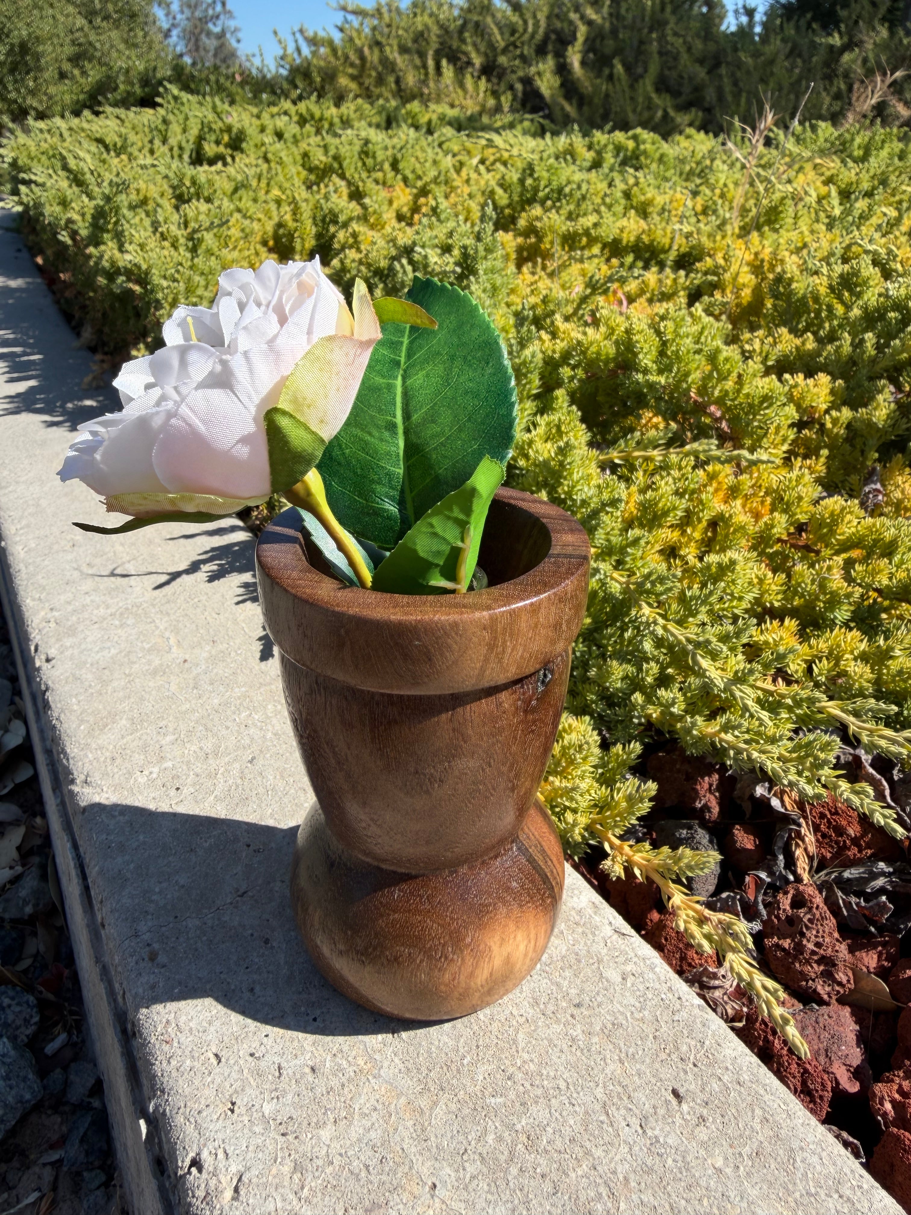 Unique Black Walnut Bud Vase