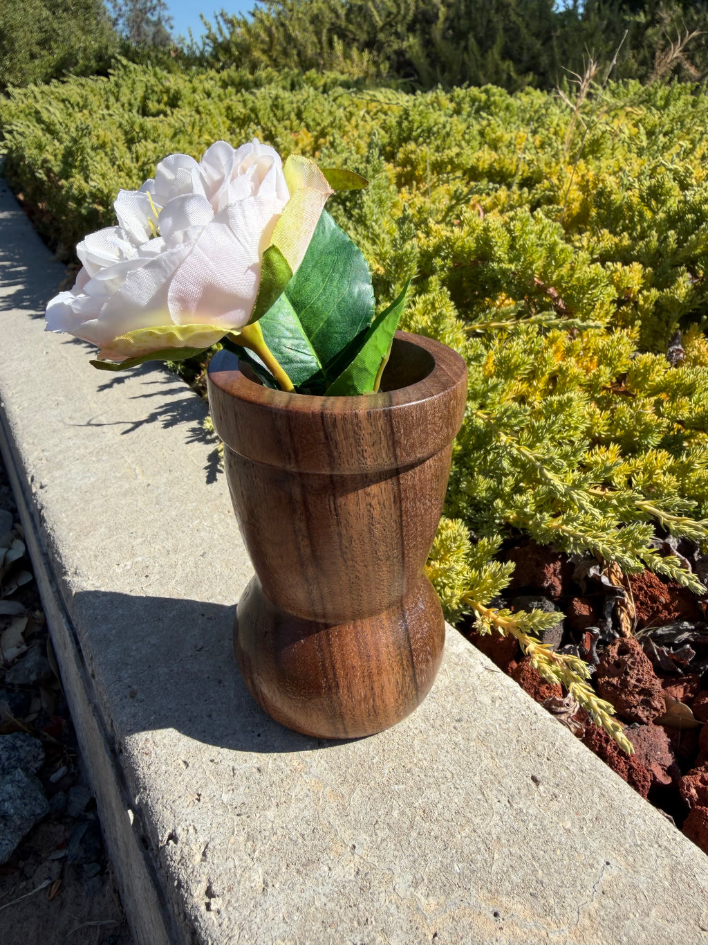 Unique Black Walnut Bud Vase