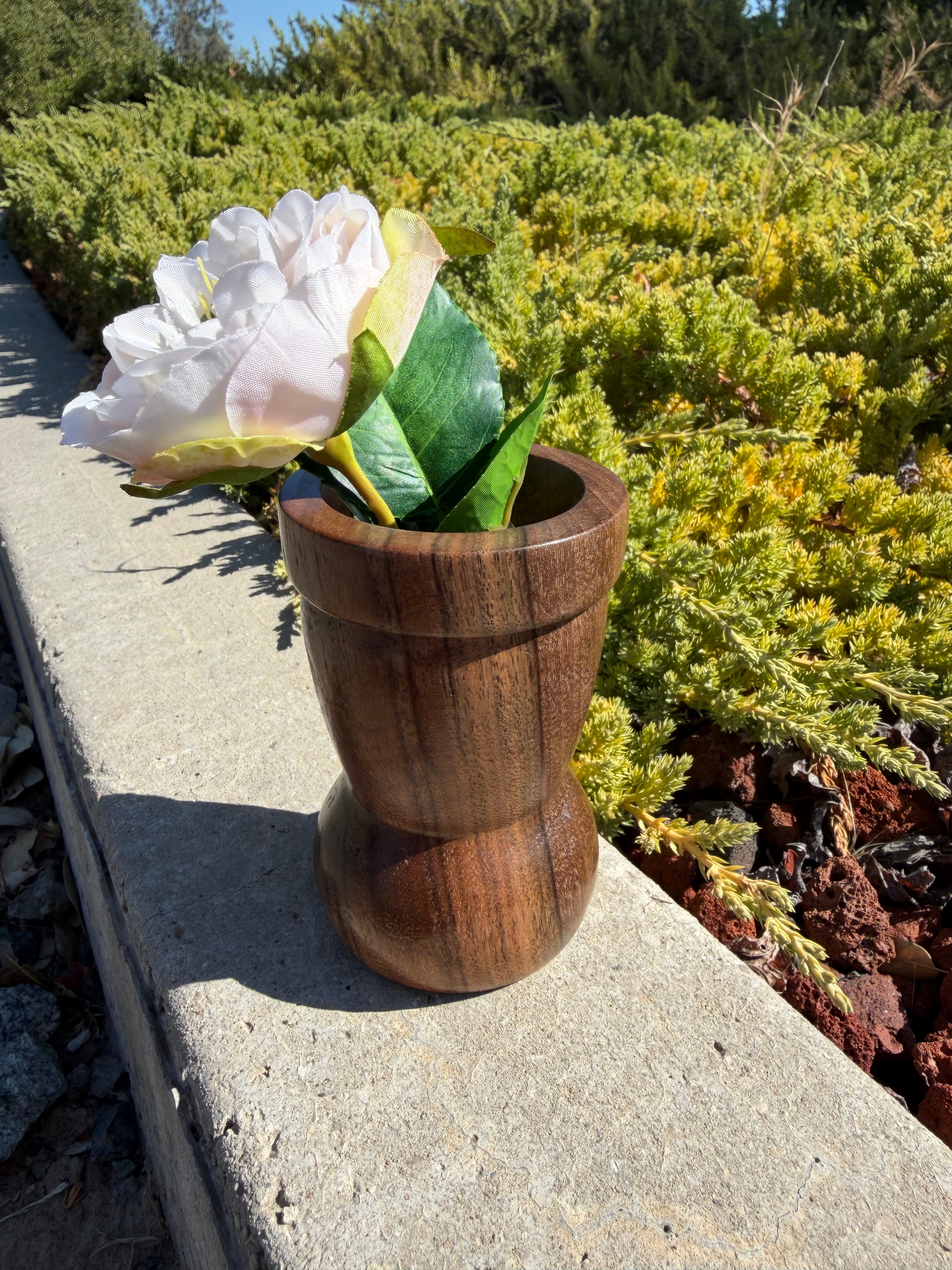 Unique Black Walnut Bud Vase