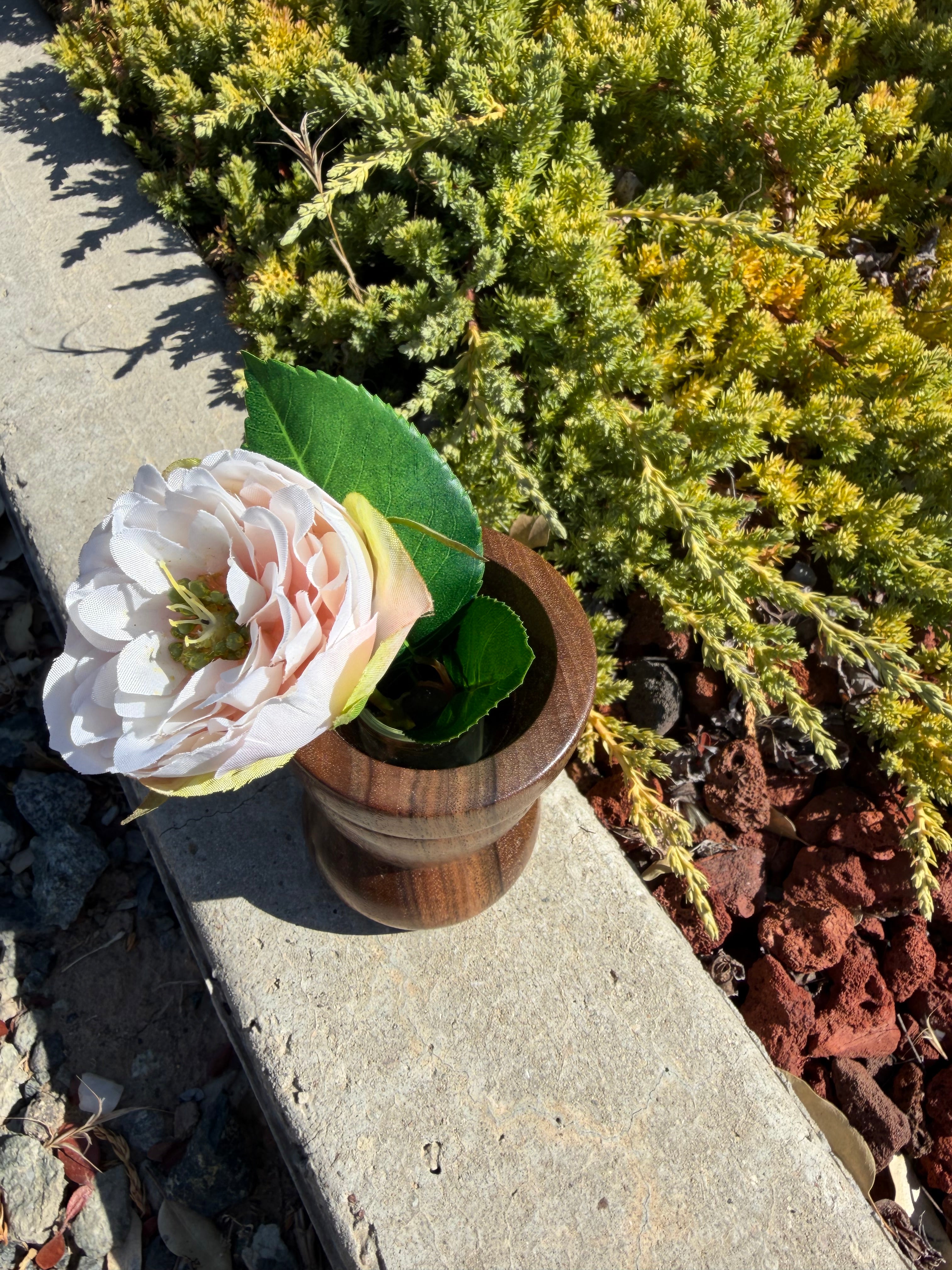 Unique Black Walnut Bud Vase