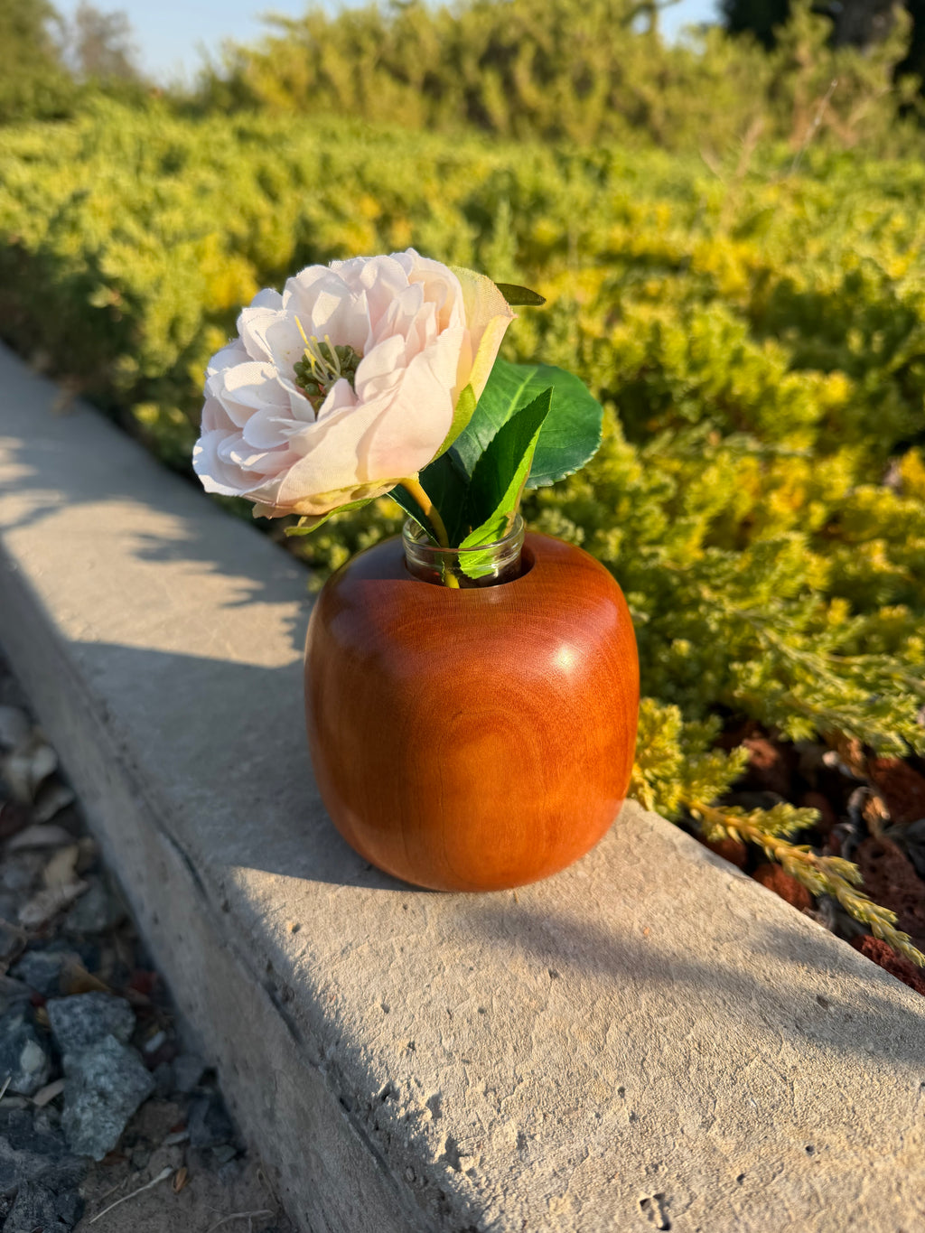 Beautifully Round Cherry Bud Vase