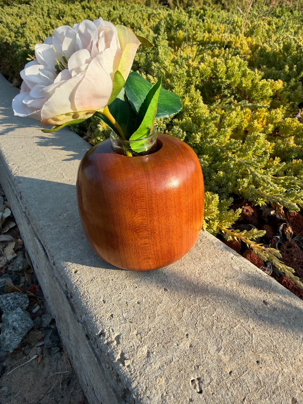 Beautifully Round Cherry Bud Vase