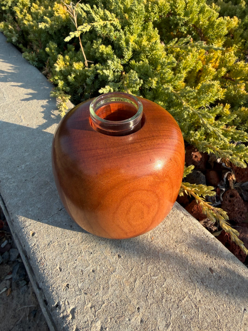 Beautifully Round Cherry Bud Vase
