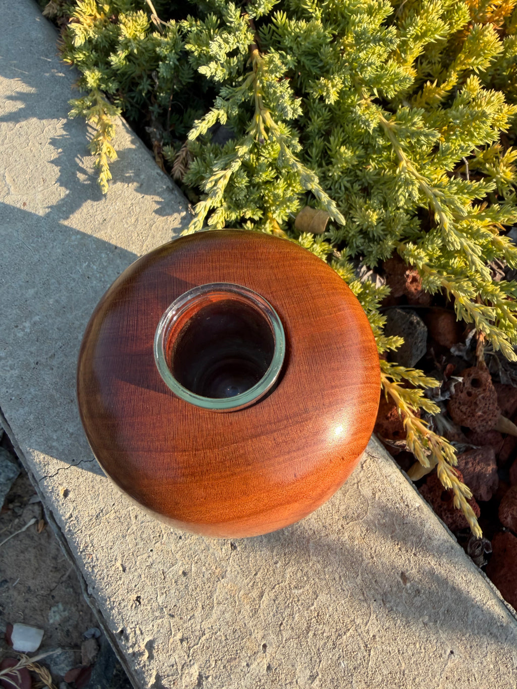 Beautifully Round Cherry Bud Vase