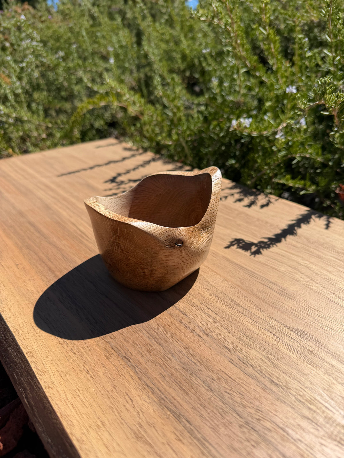 Live-Edge Hand-Turned Live Oak Bowl