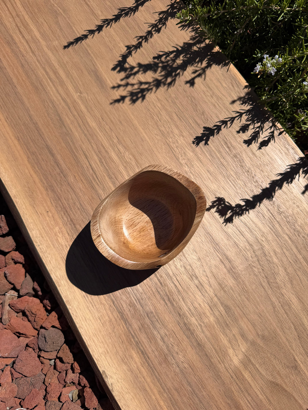 Live-Edge Hand-Turned Live Oak Bowl
