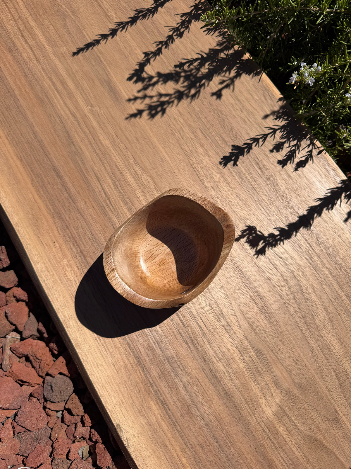 Live-Edge Hand-Turned Live Oak Bowl