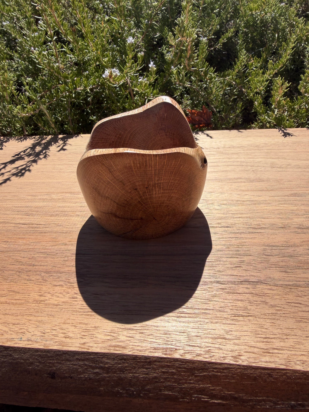 Live-Edge Hand-Turned Live Oak Bowl
