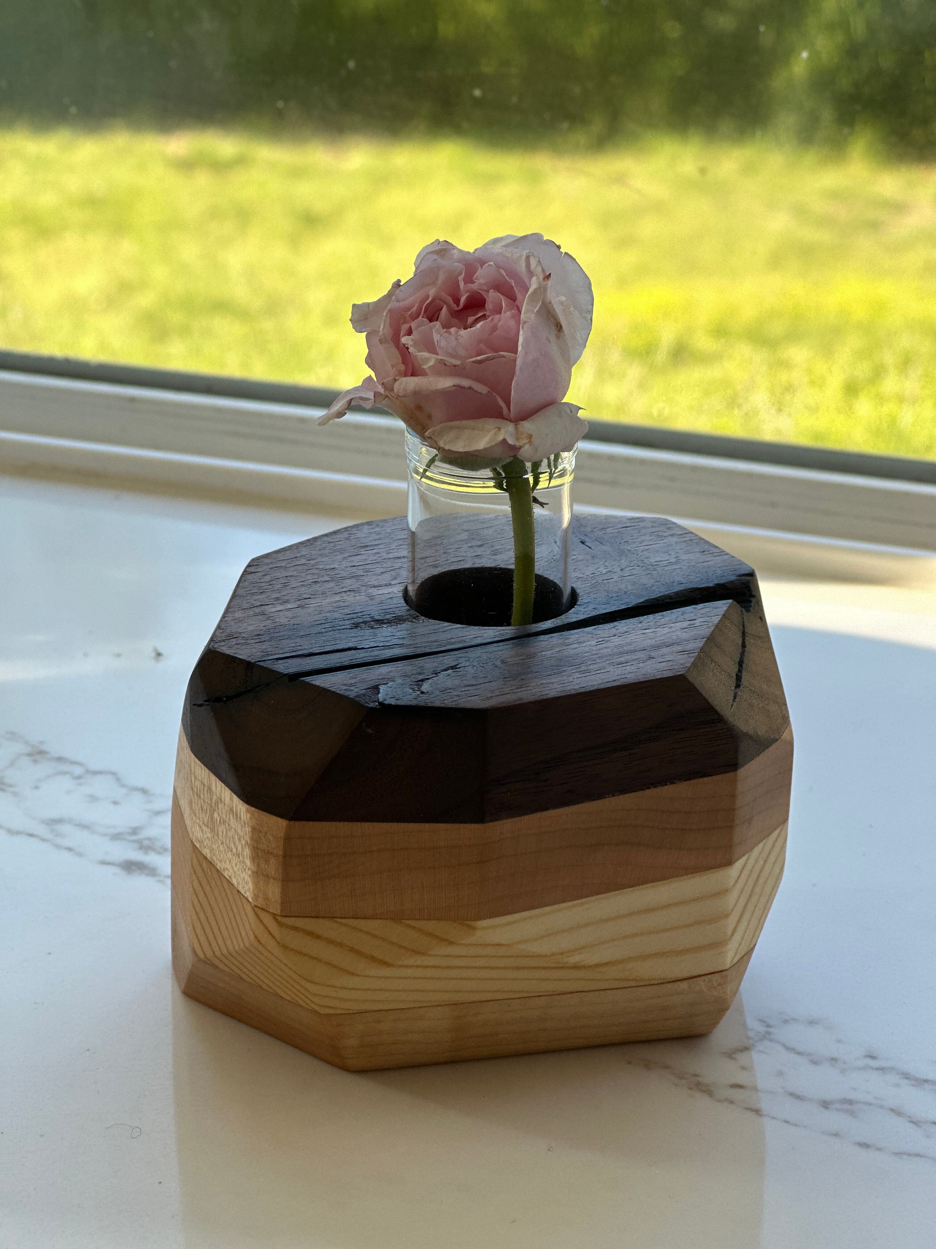 Wood Bud Vase or Propagation Station
