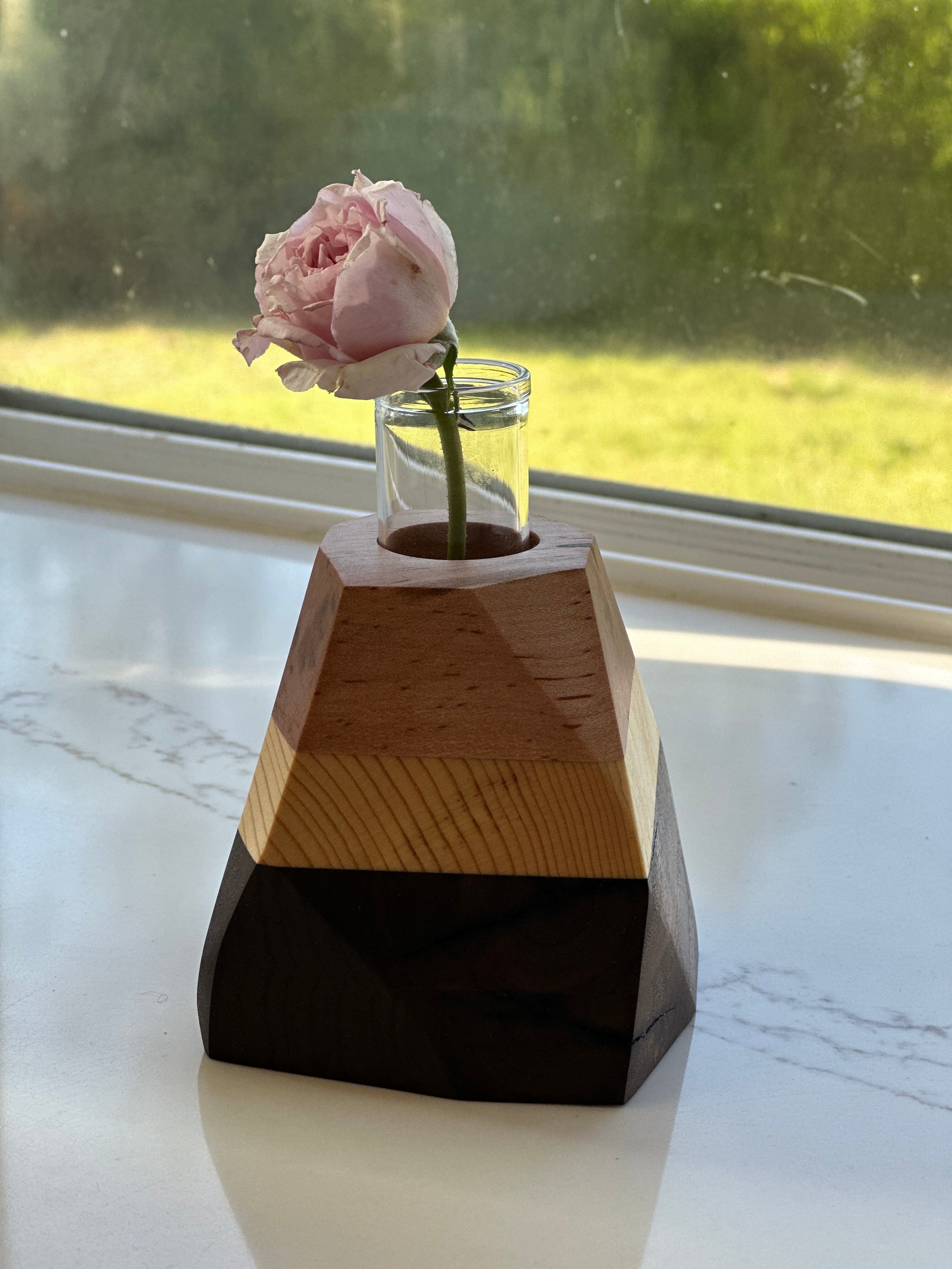 Wood Bud Vase or Propagation Station