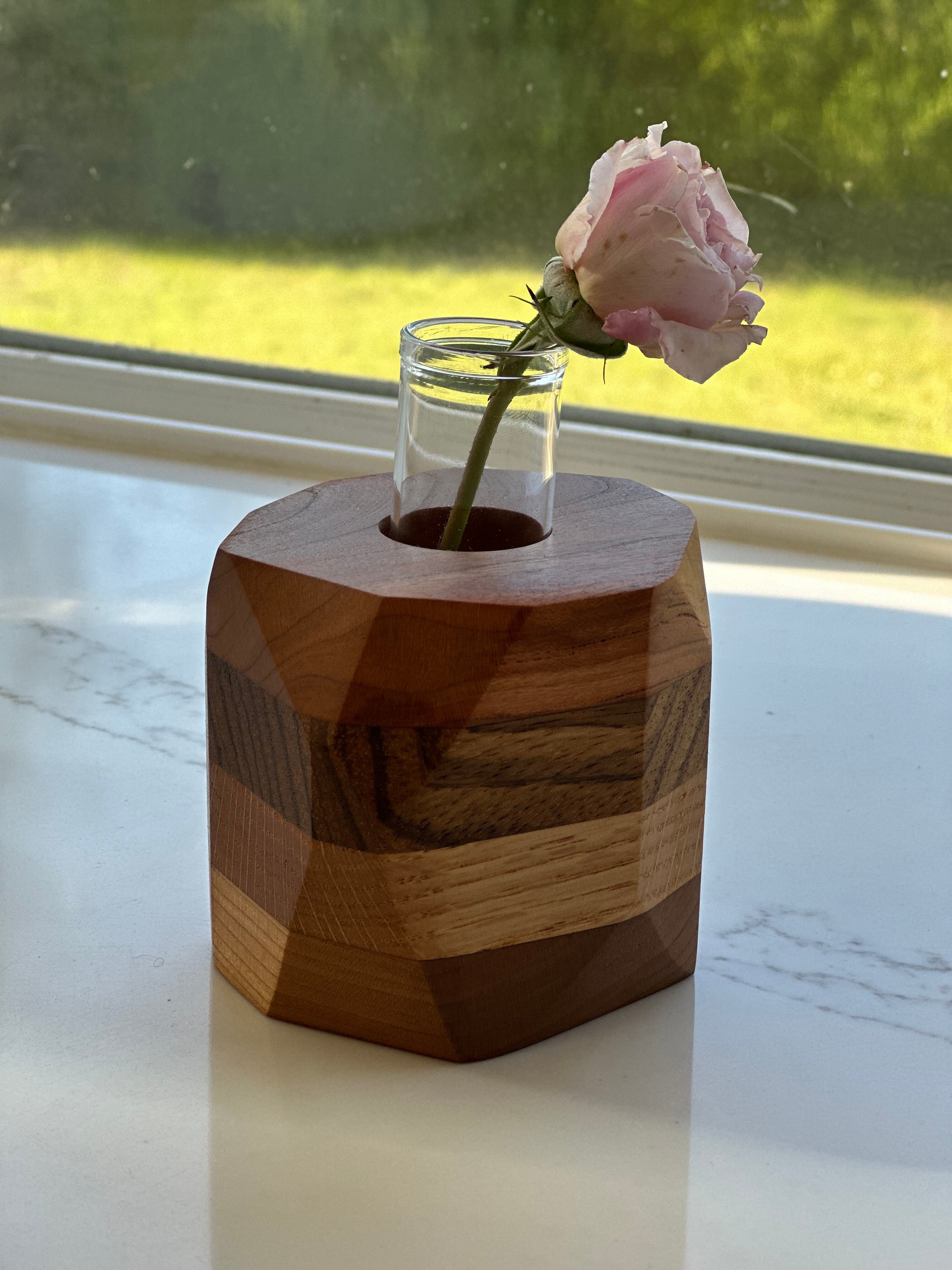 Wood Bud Vase or Propagation Station