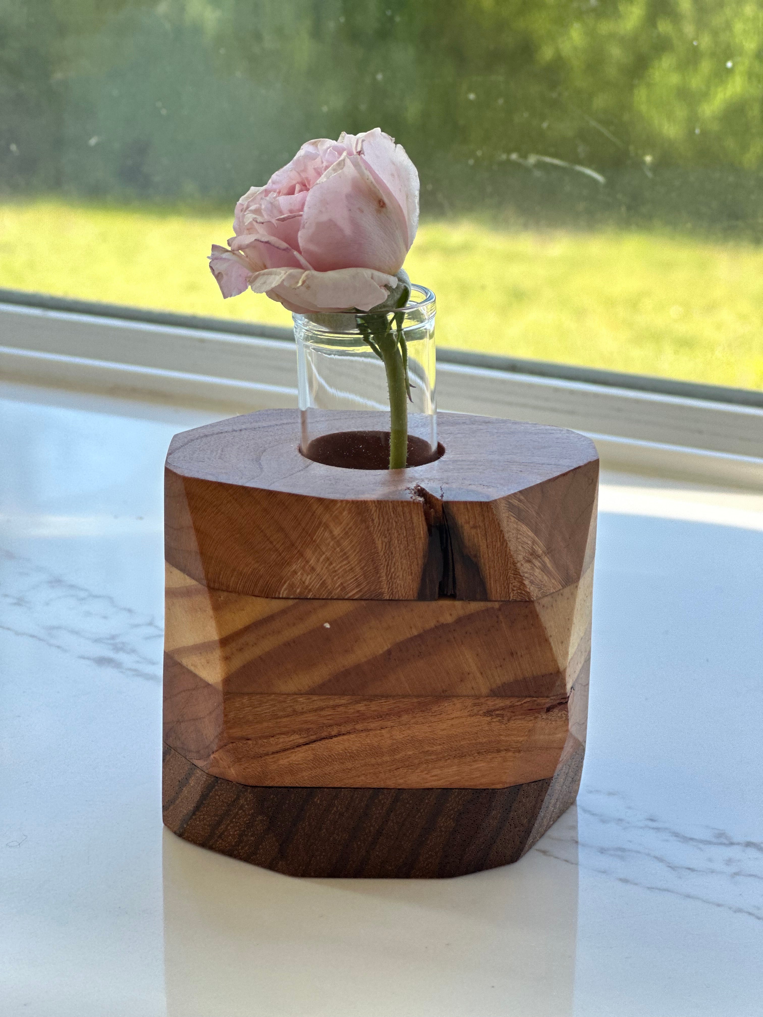 Wood Bud Vase or Propagation Station