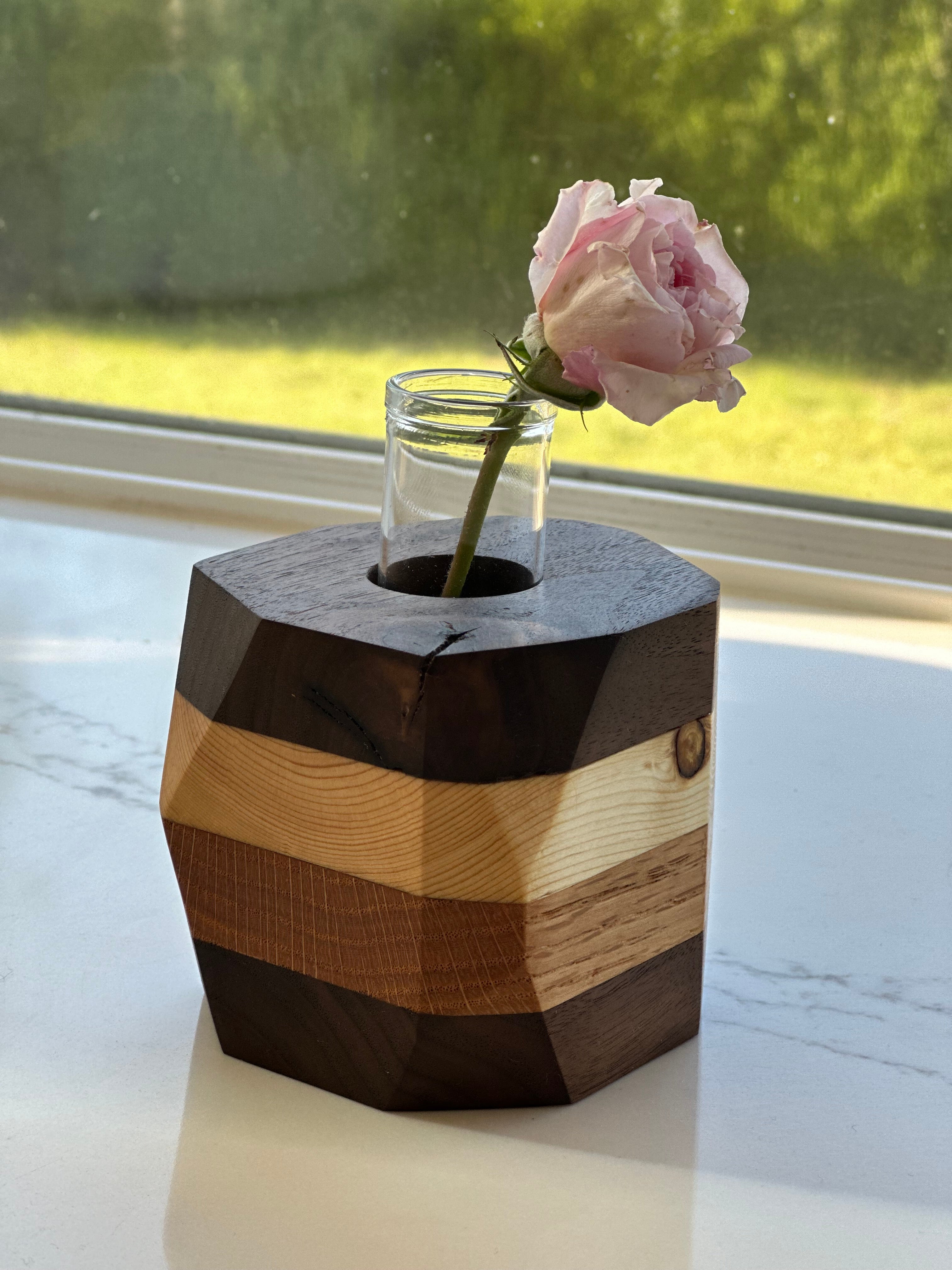 Wood Bud Vase or Propagation Station