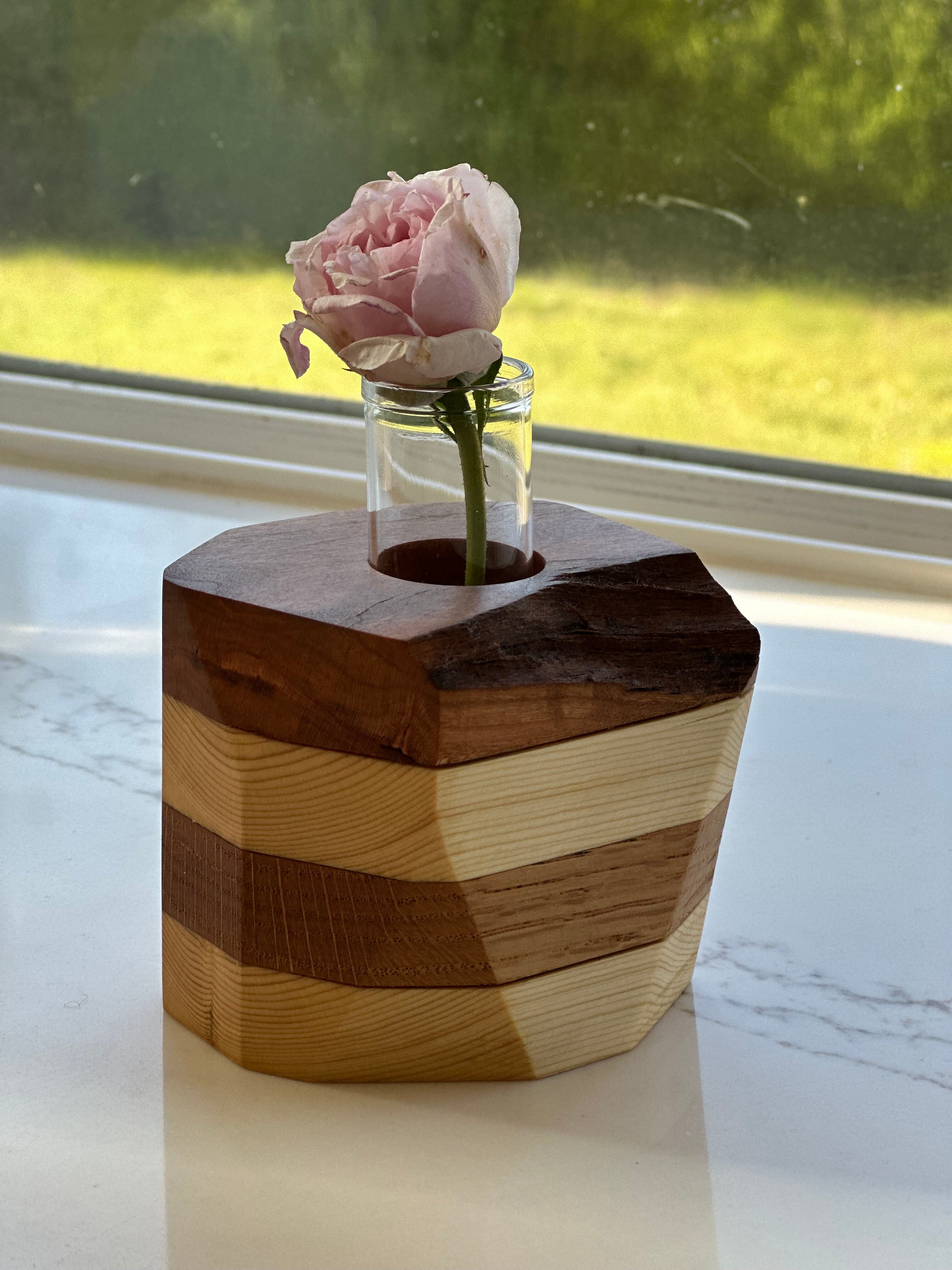 Wood Bud Vase or Propagation Station