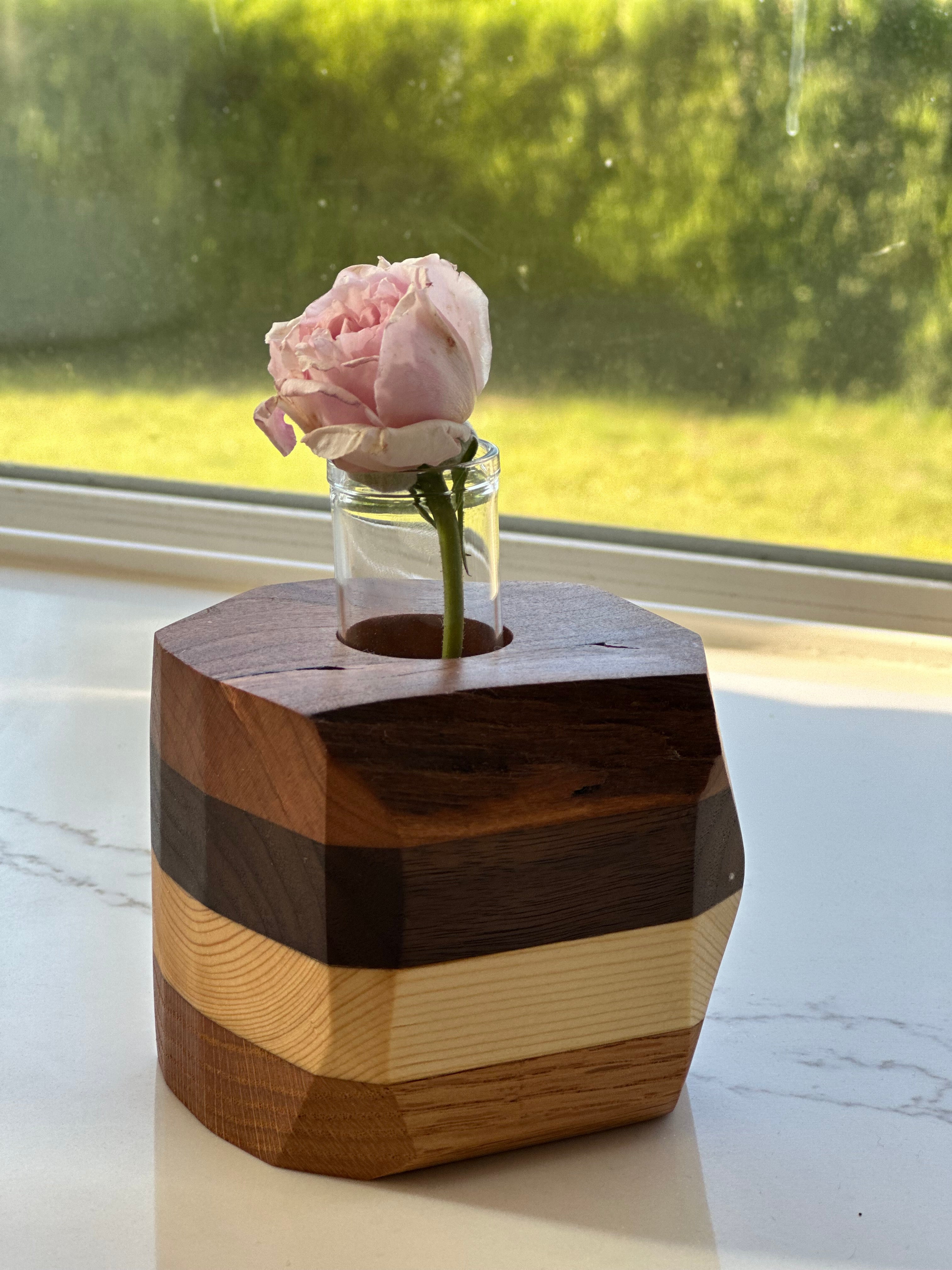 Wood Bud Vase or Propagation Station