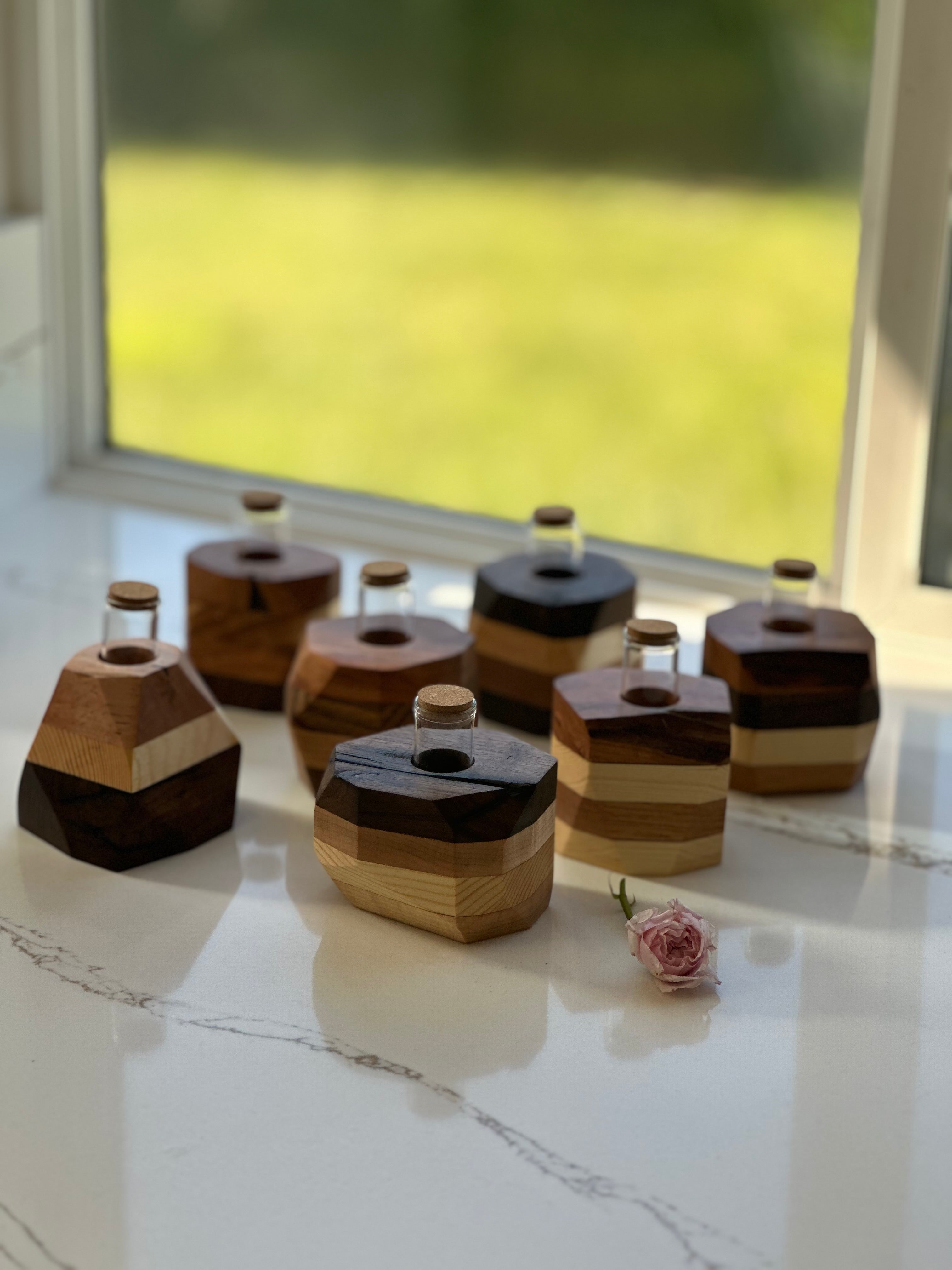 Wood Bud Vase or Propagation Station