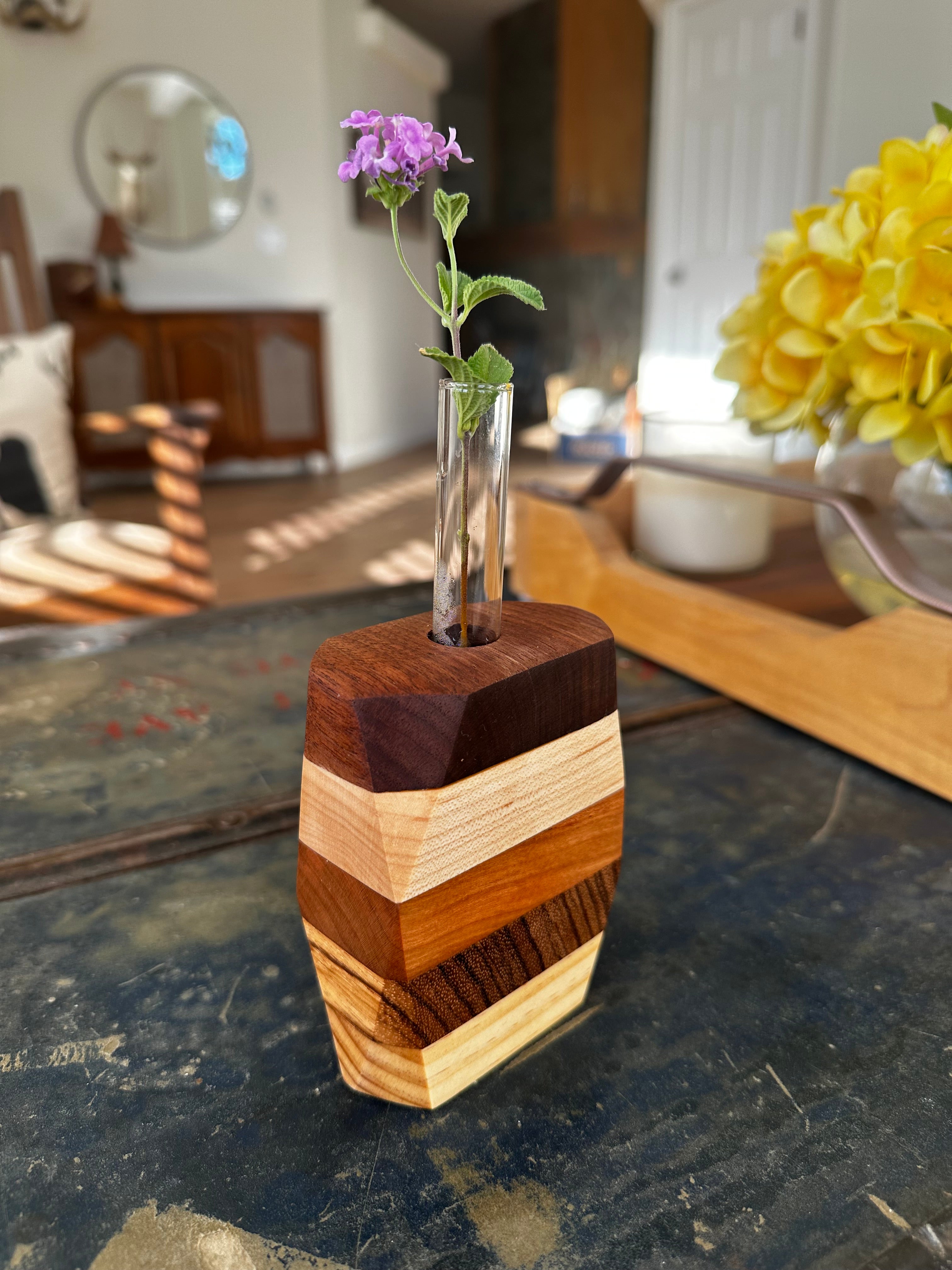 Wood Bud Vase or Propagation Station