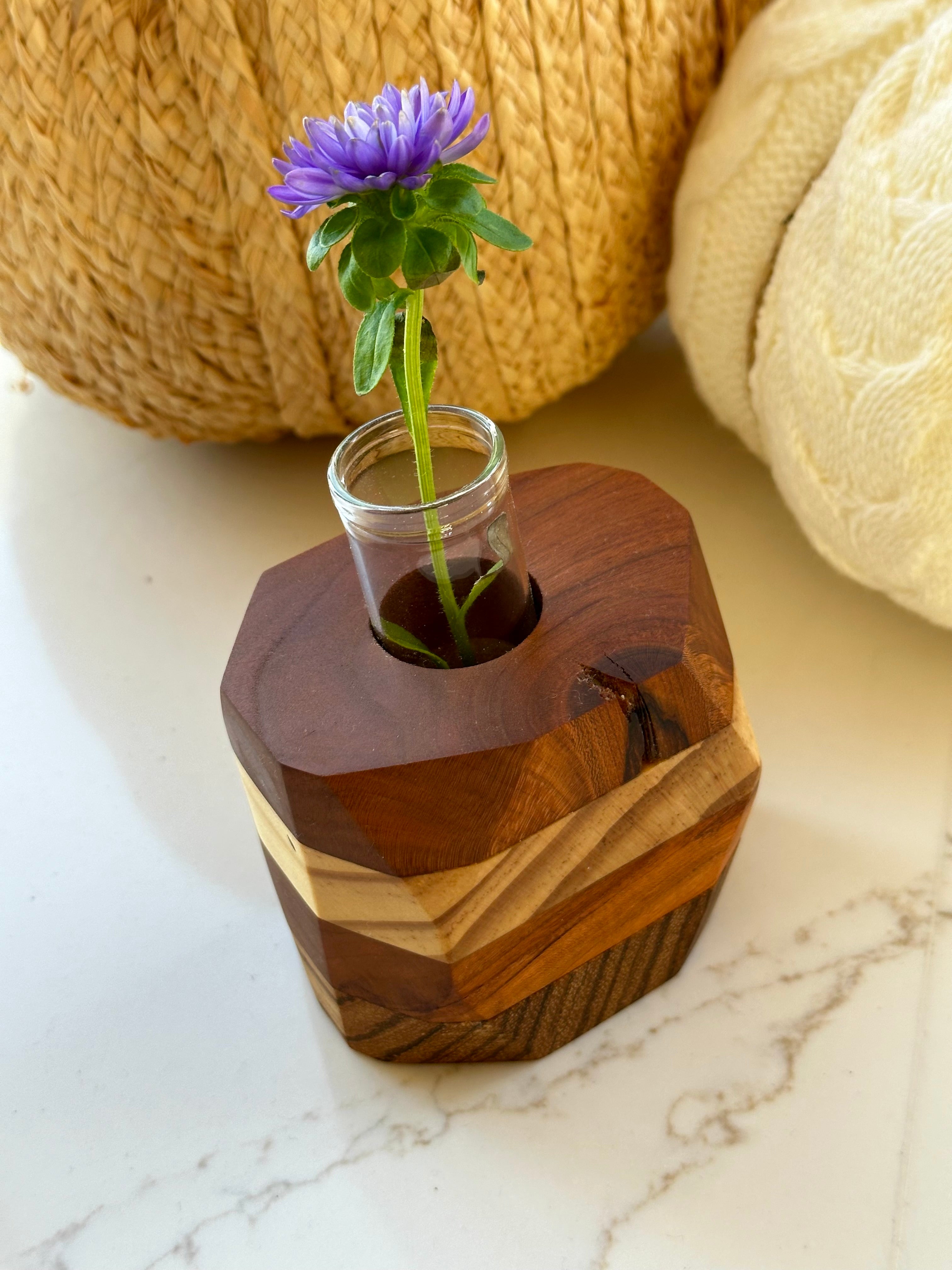 Wood Bud Vase or Propagation Station