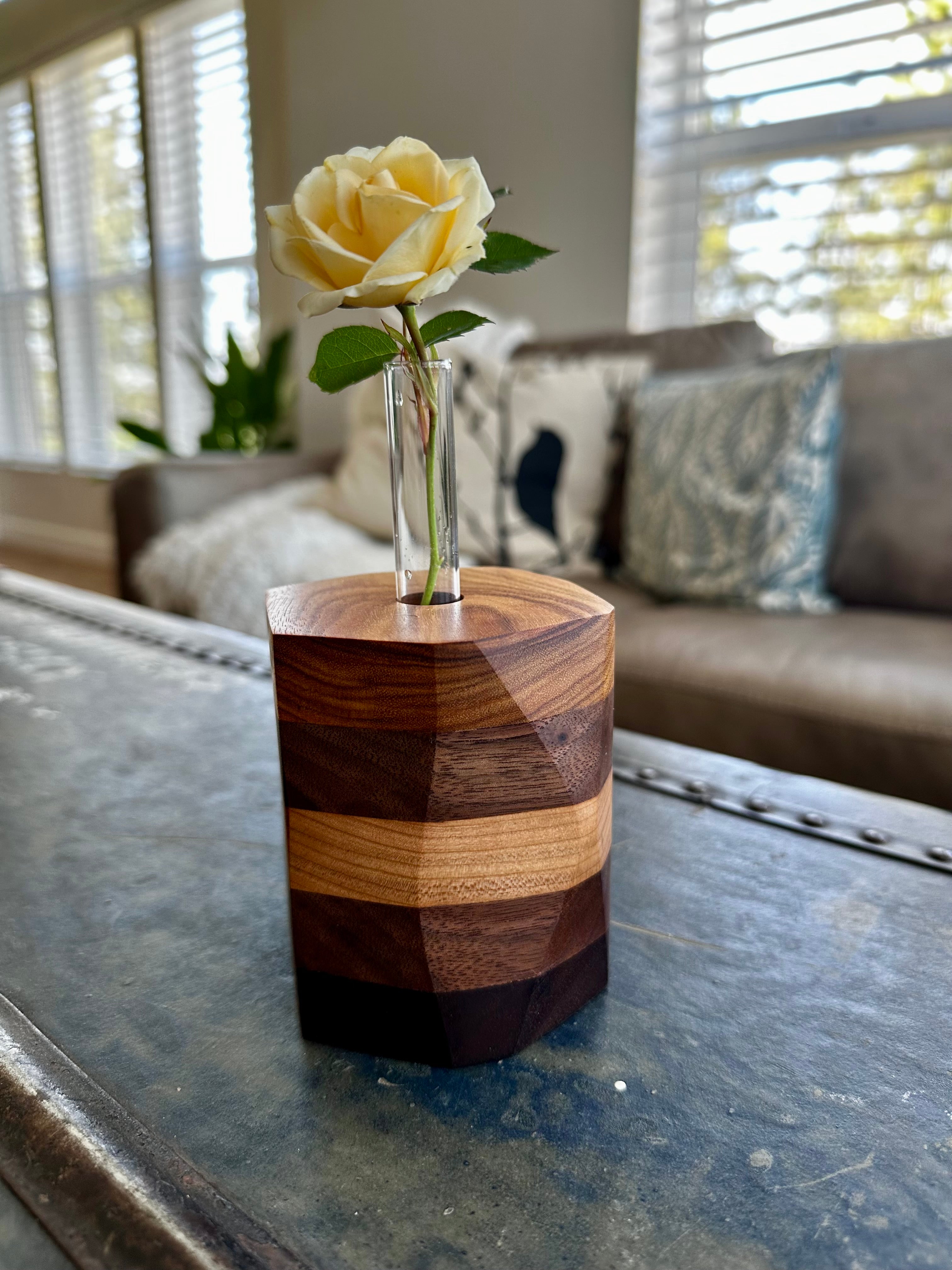 Wood Bud Vase or Propagation Station