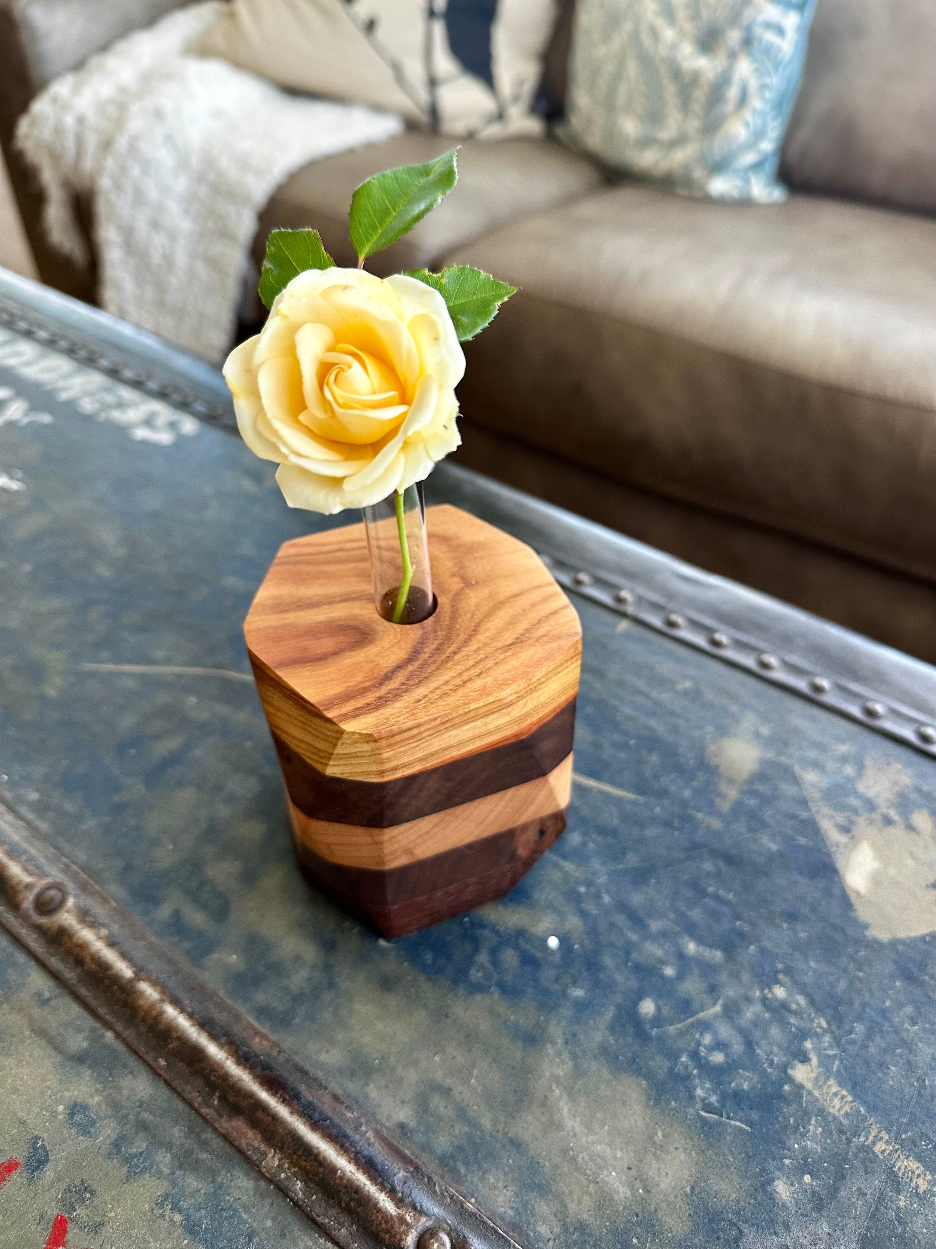 Wood Bud Vase or Propagation Station