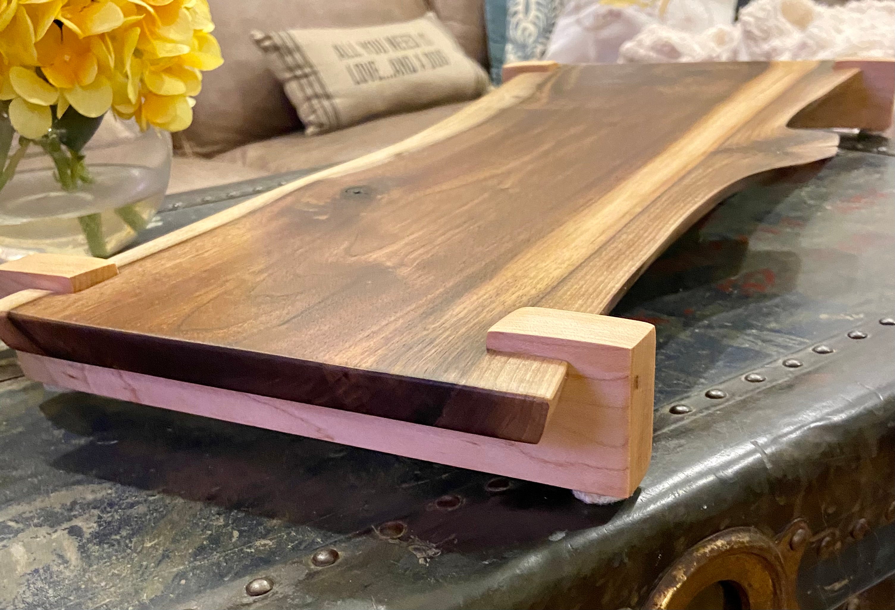 Live Edge Walnut Charcuterie Board + Wood Butter