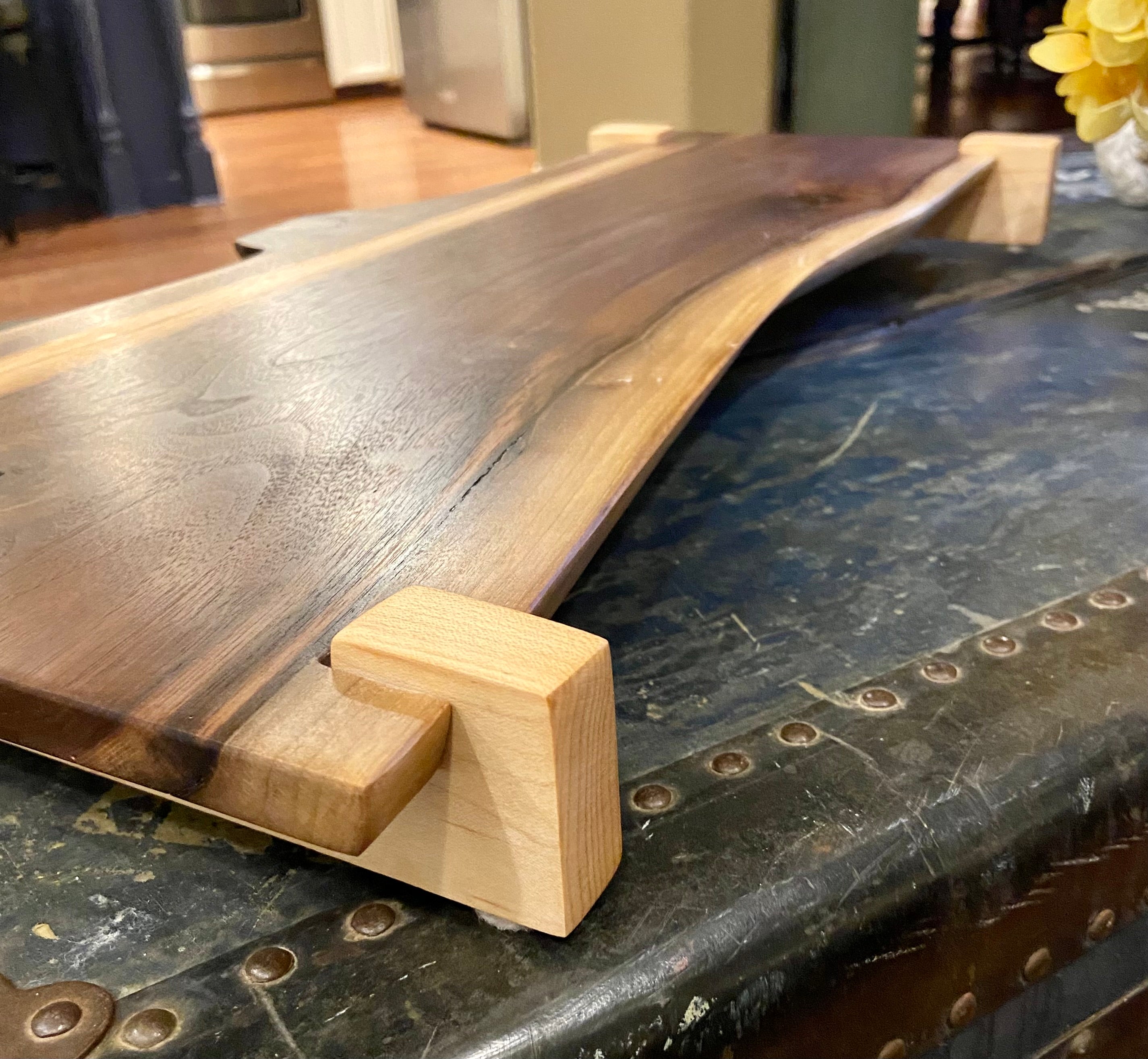 Live Edge Walnut Charcuterie Board + Wood Butter