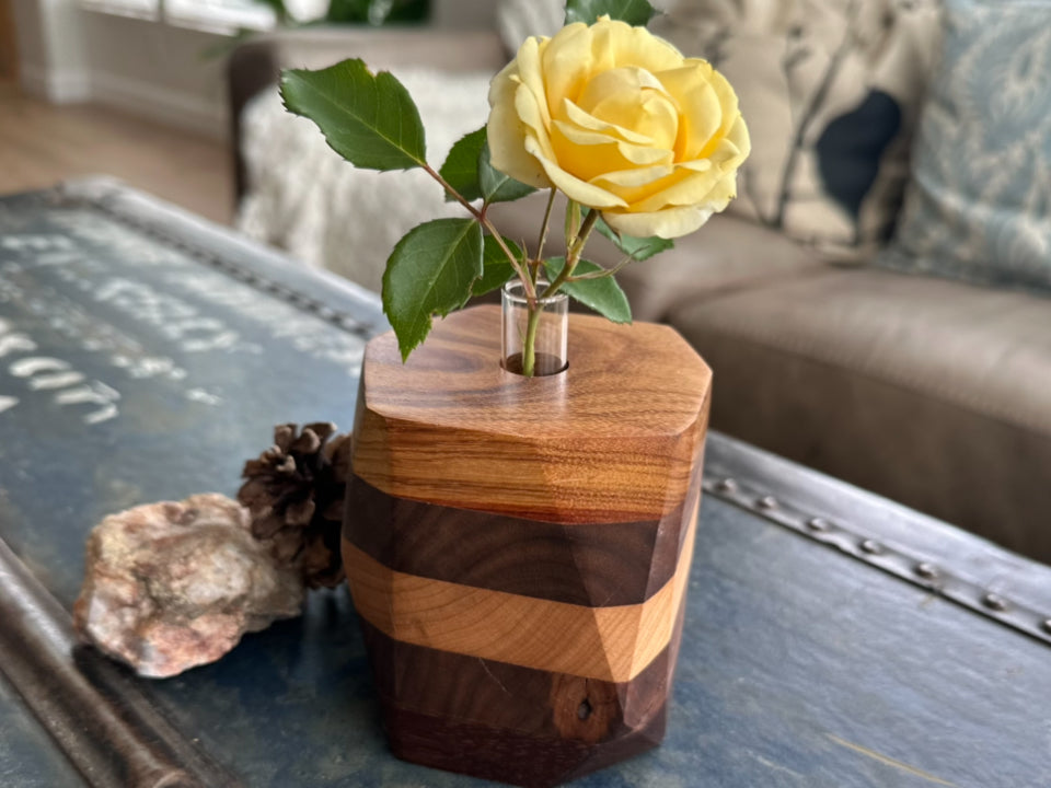 Wood Bud Vase or Propagation Station