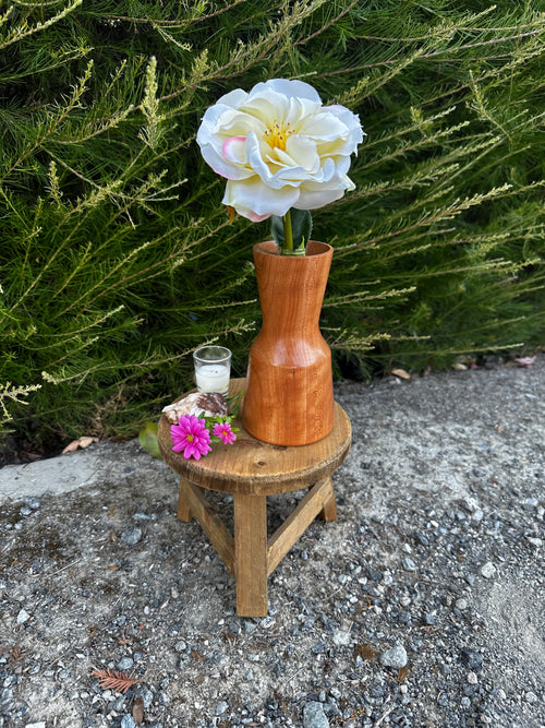 Artisan Cherry Vase with Glass Insert
