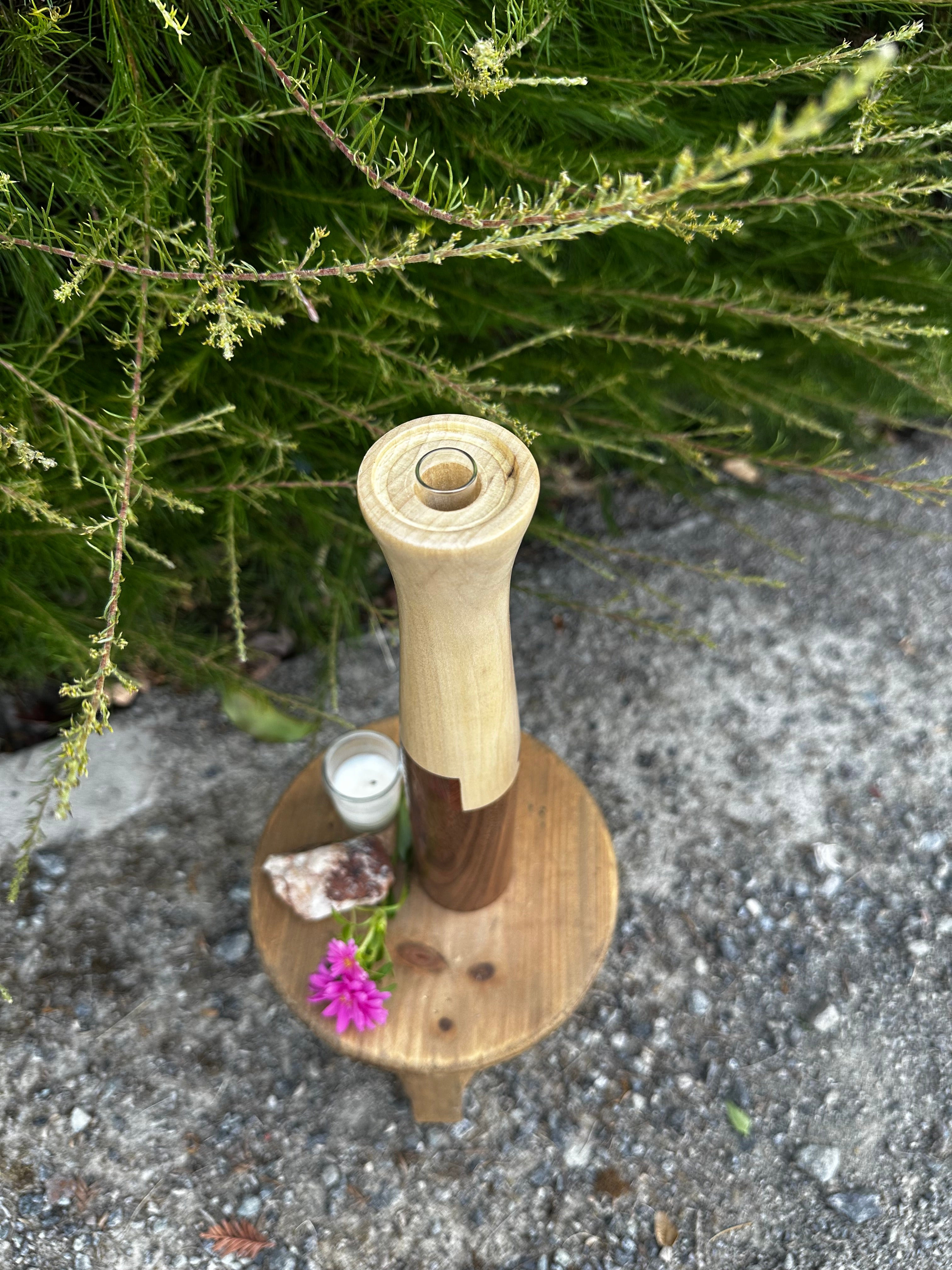 Poplar & Walnut Bud Vase