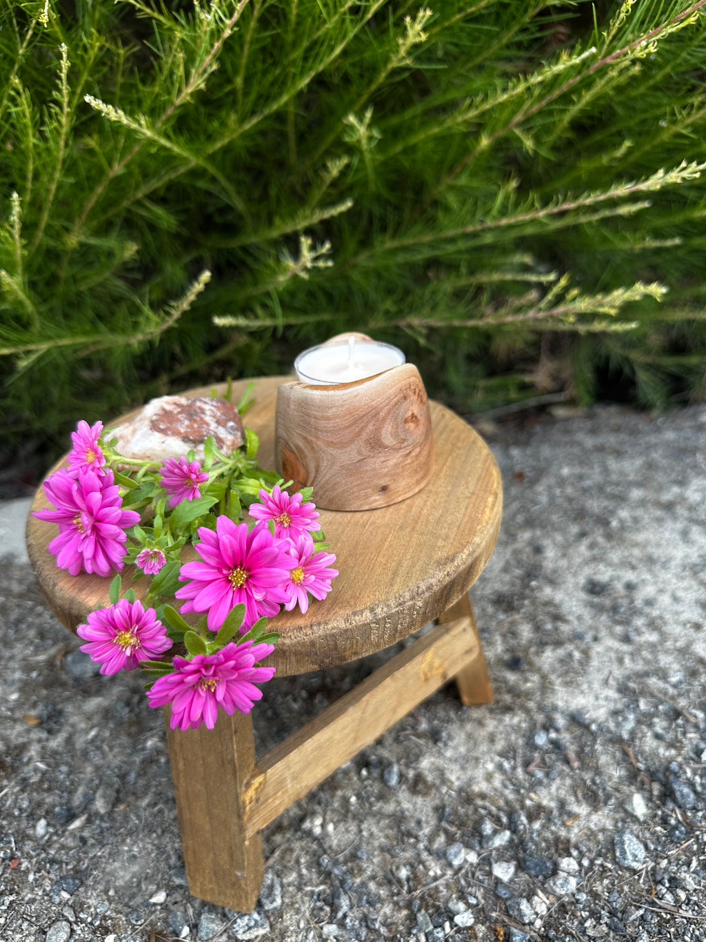 Unique Live-Edge Handcrafted Candleholder