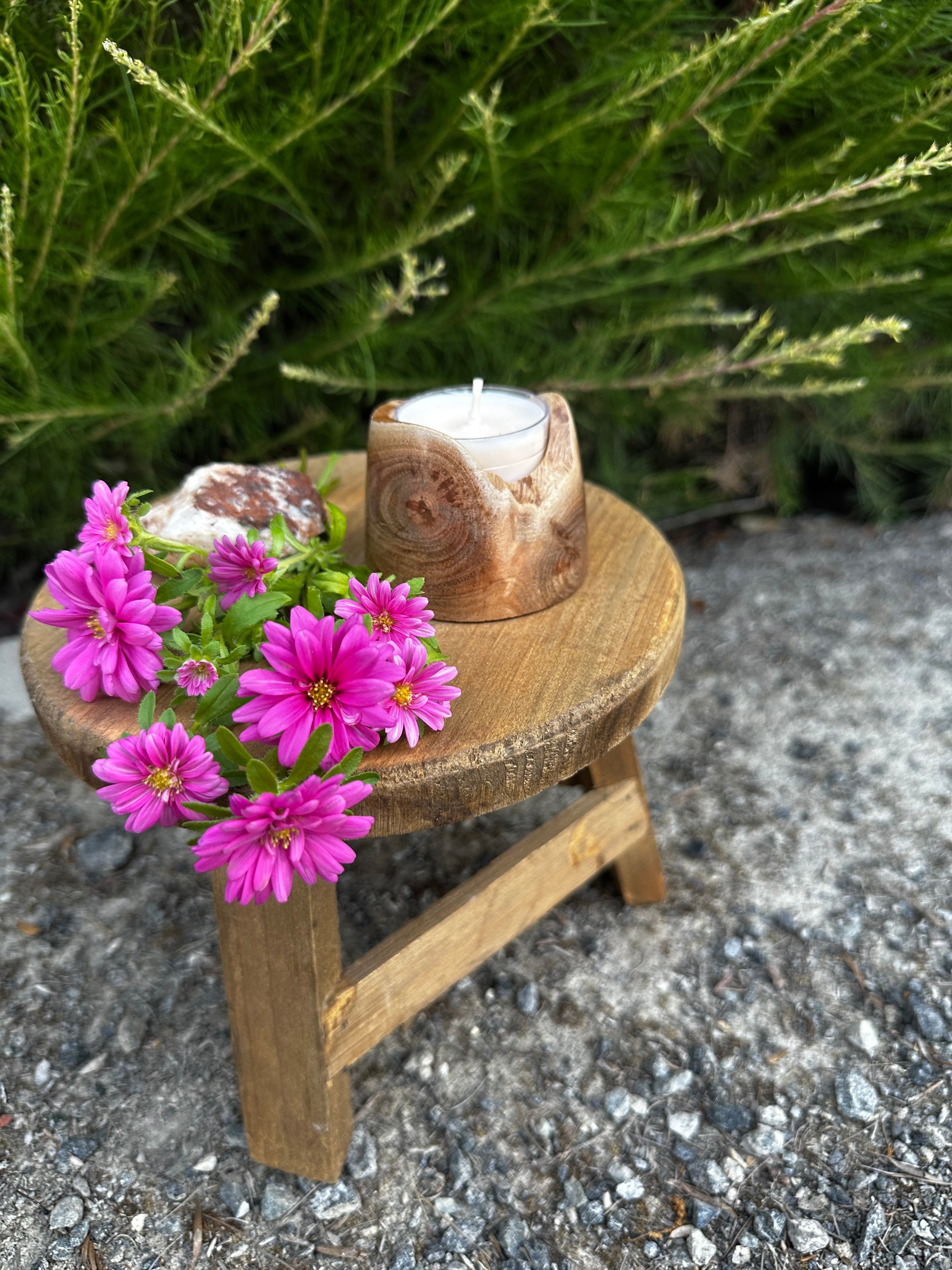 Unique Live-Edge Handcrafted Candleholder