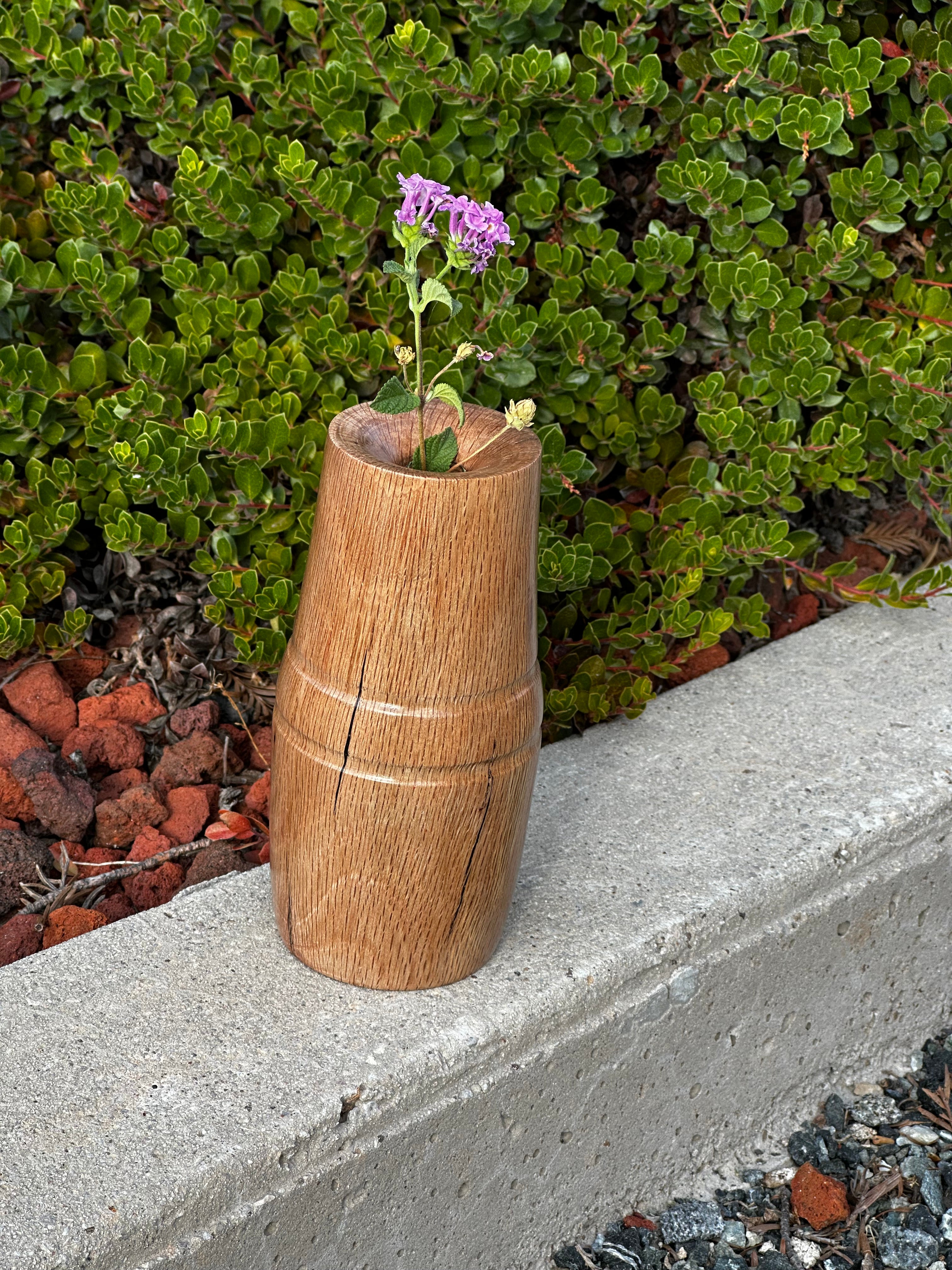 Rustic Elegance Black Oak Vase